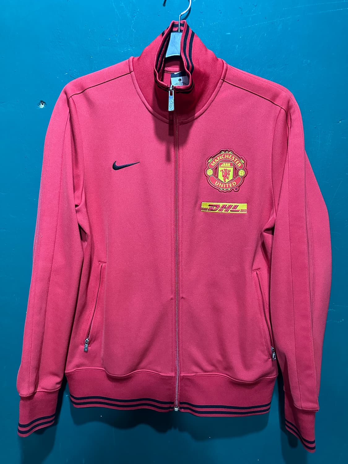 나이키 맨유 dhl 트랙탑져지 레드 L 상품이미지1