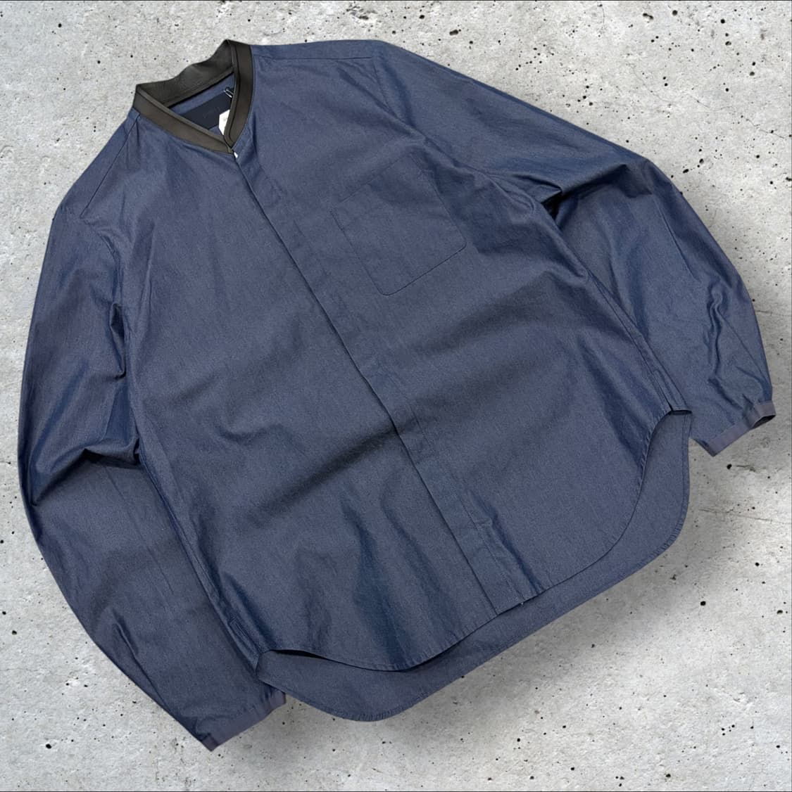 [44] 16ss 준지 데님 셔츠 차이나 양가죽 카라 D130 상품이미지1