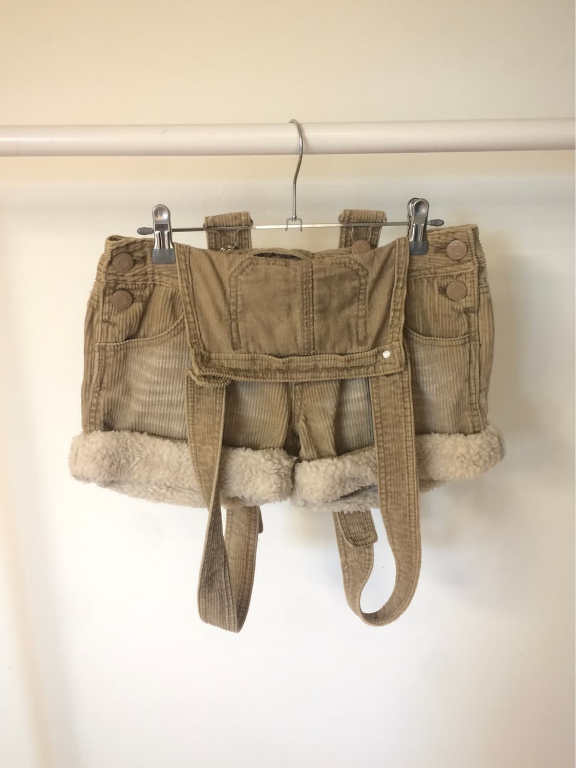 2-way Suspender Fur Pants 갸루 서스펜더 팬츠 상품이미지1