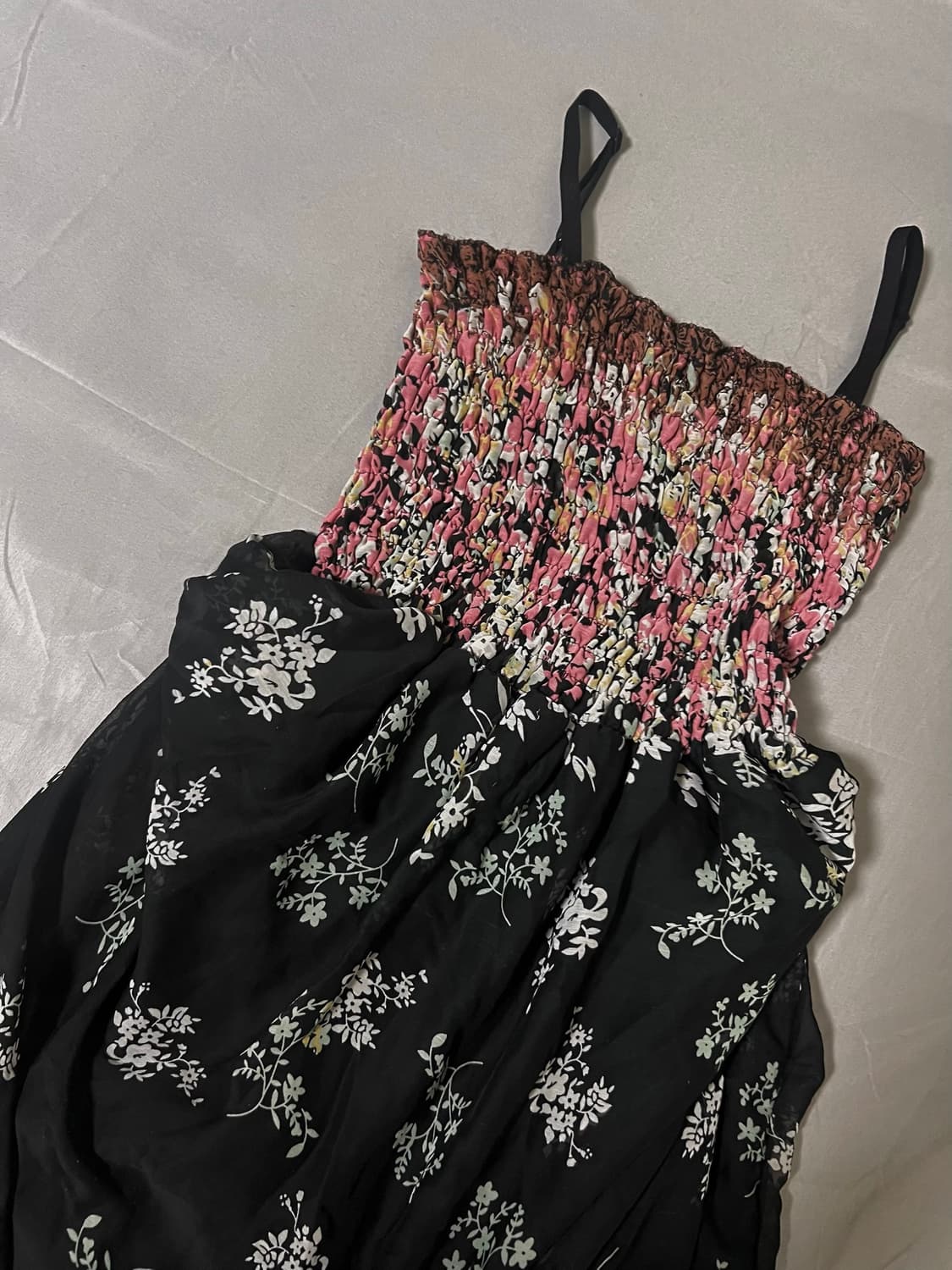 ✨vintage flower pattern drape dress 셔링✨ 상품이미지3