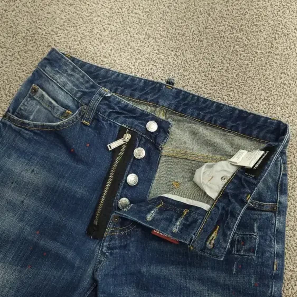 디스퀘어드2 남성 슬림핏 데미지 청바지 46 상품이미지1