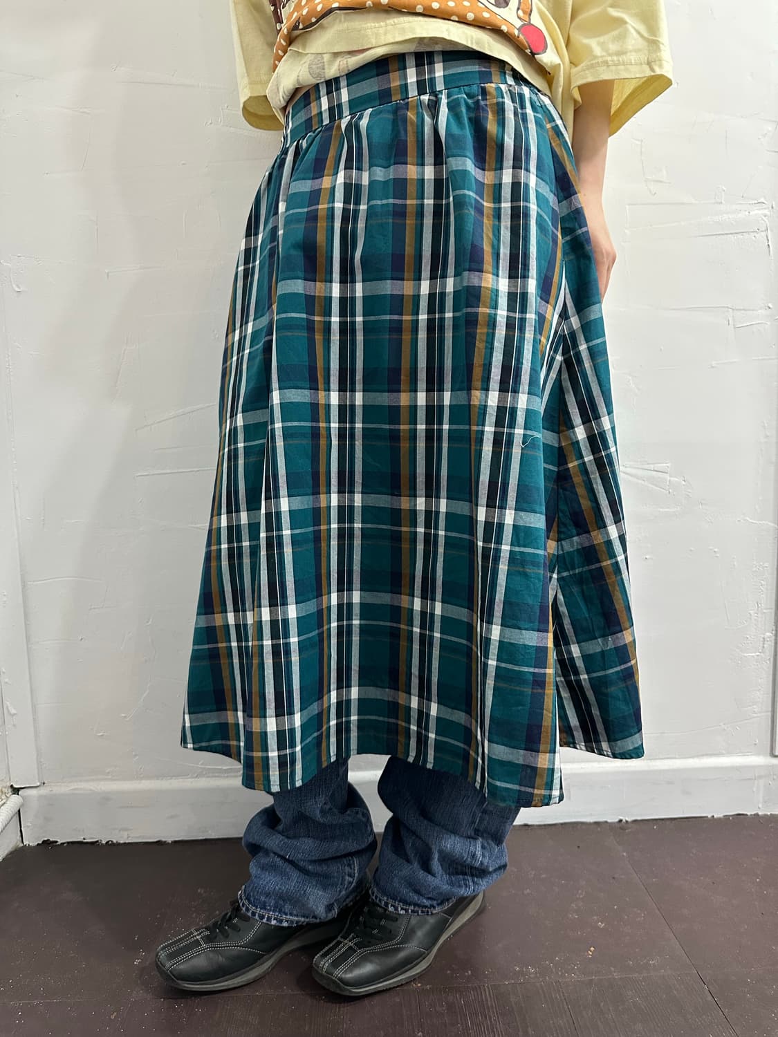 gu check skirt 상품이미지3