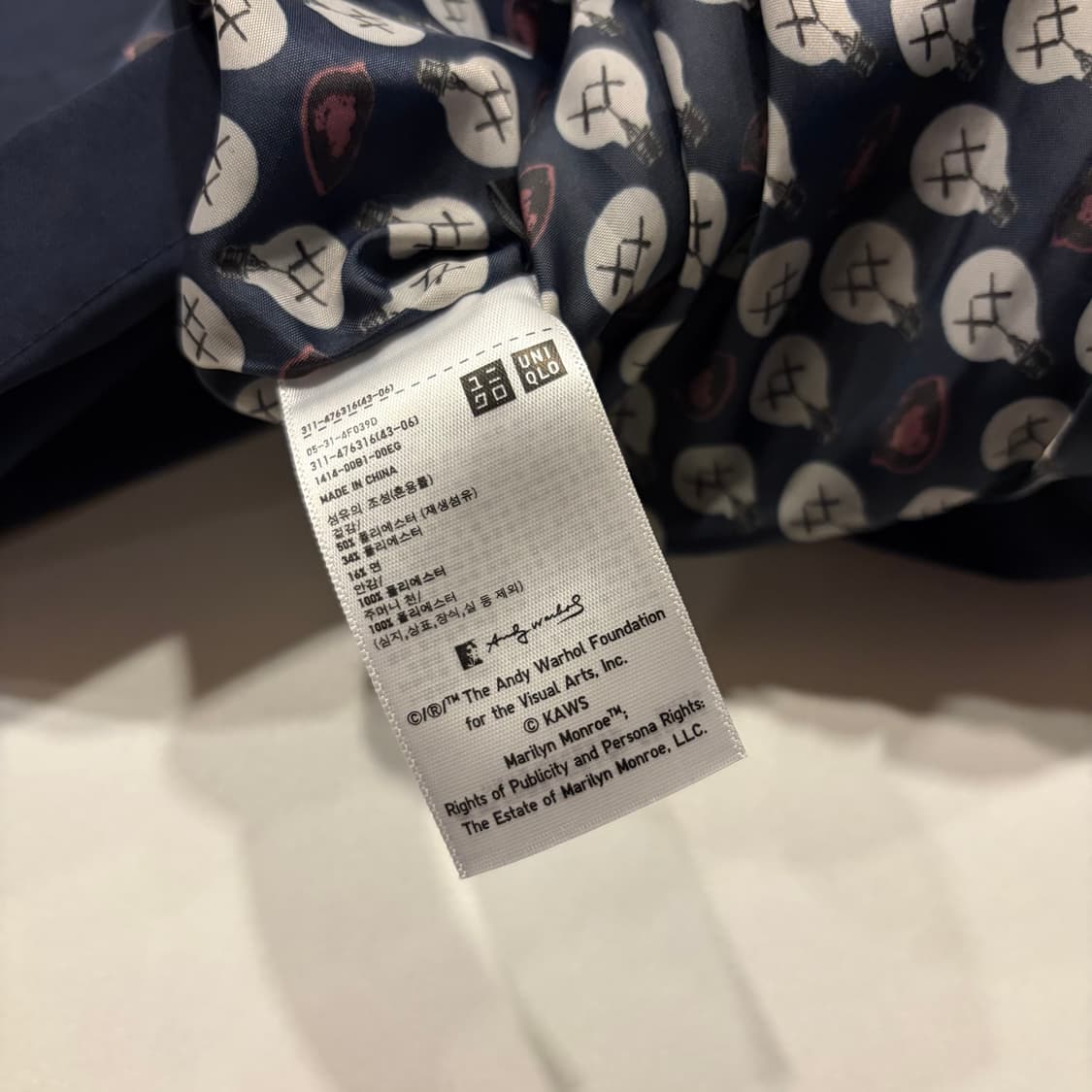[S] 유니클로 카우스 앤디 워홀 코치 자켓 네이비 C346 상품이미지6