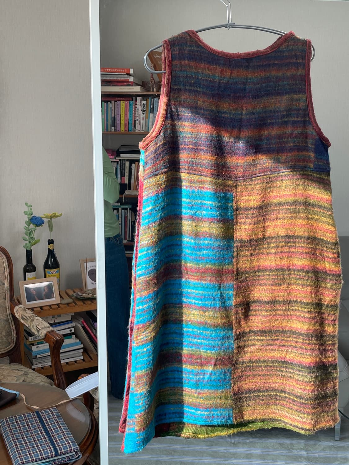 일본 빈티지 에스닉 멀티 스트라이프 레이어드 원피스 상품이미지7