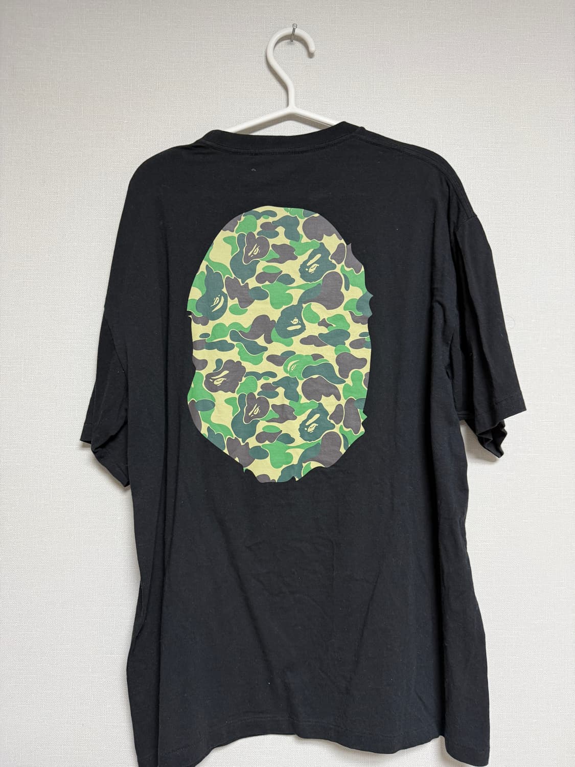 베이프 ABC 카모 빅 에이프 헤드 티셔츠 2XL 블랙 그린 상품이미지3