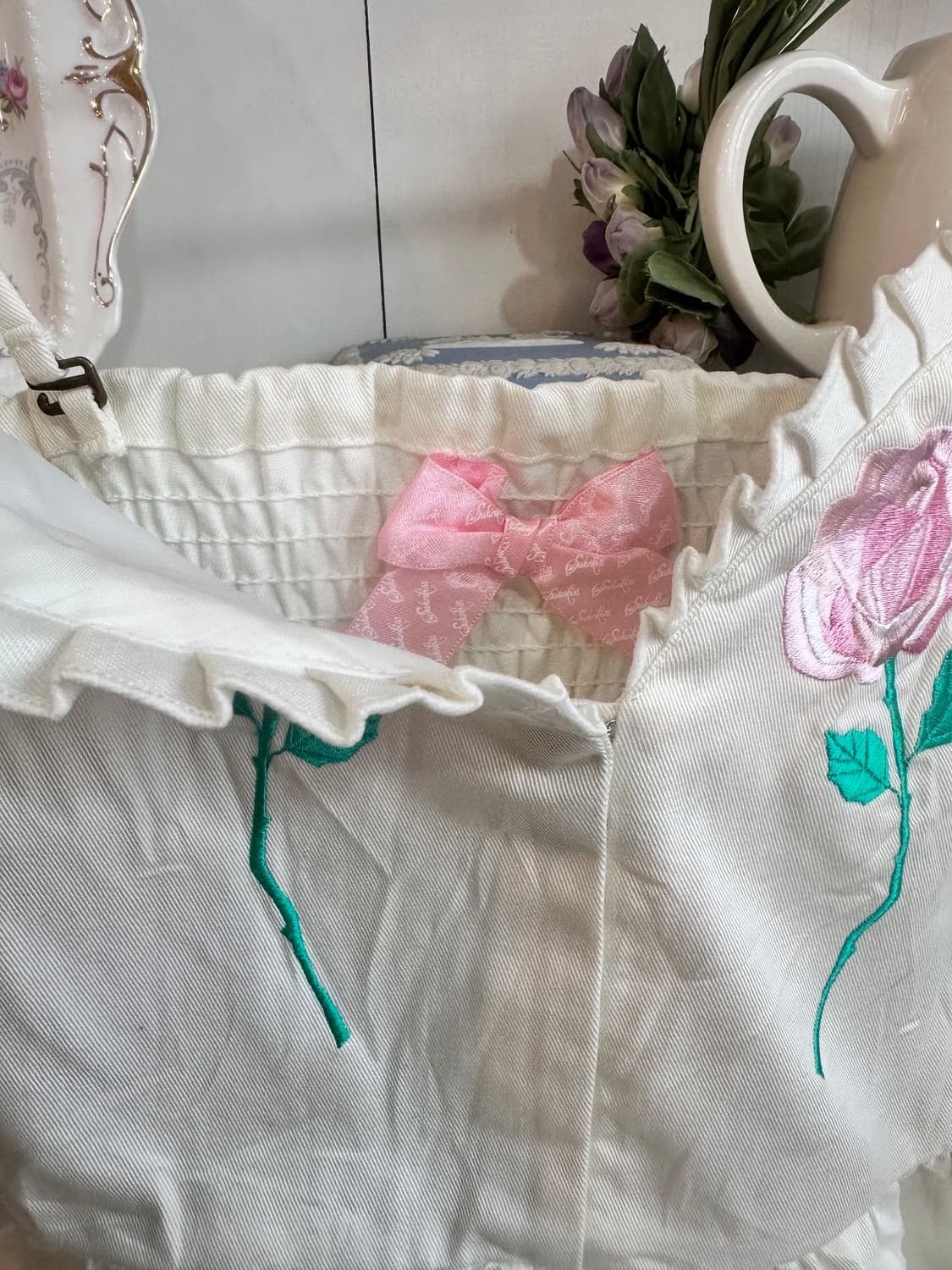 로즈 자수 코르셋무드 뷔스티에 원피스 상품이미지5