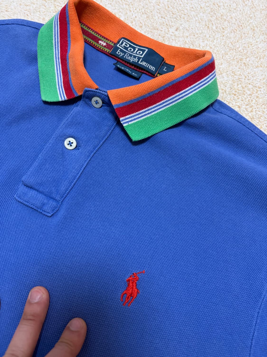 L) 폴로 랄프로렌 반팔 카라티 pk티 블루 상품이미지4