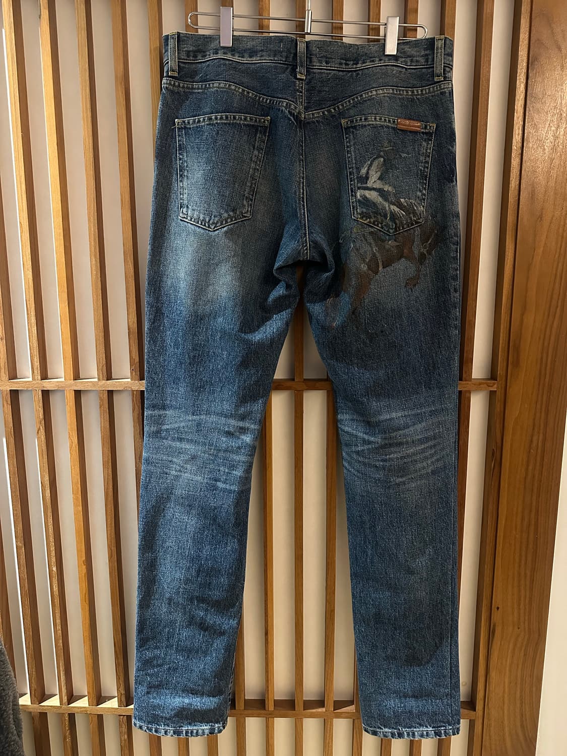 돌체앤가바나 데님 승마 프린팅 팬츠 50 상품이미지4