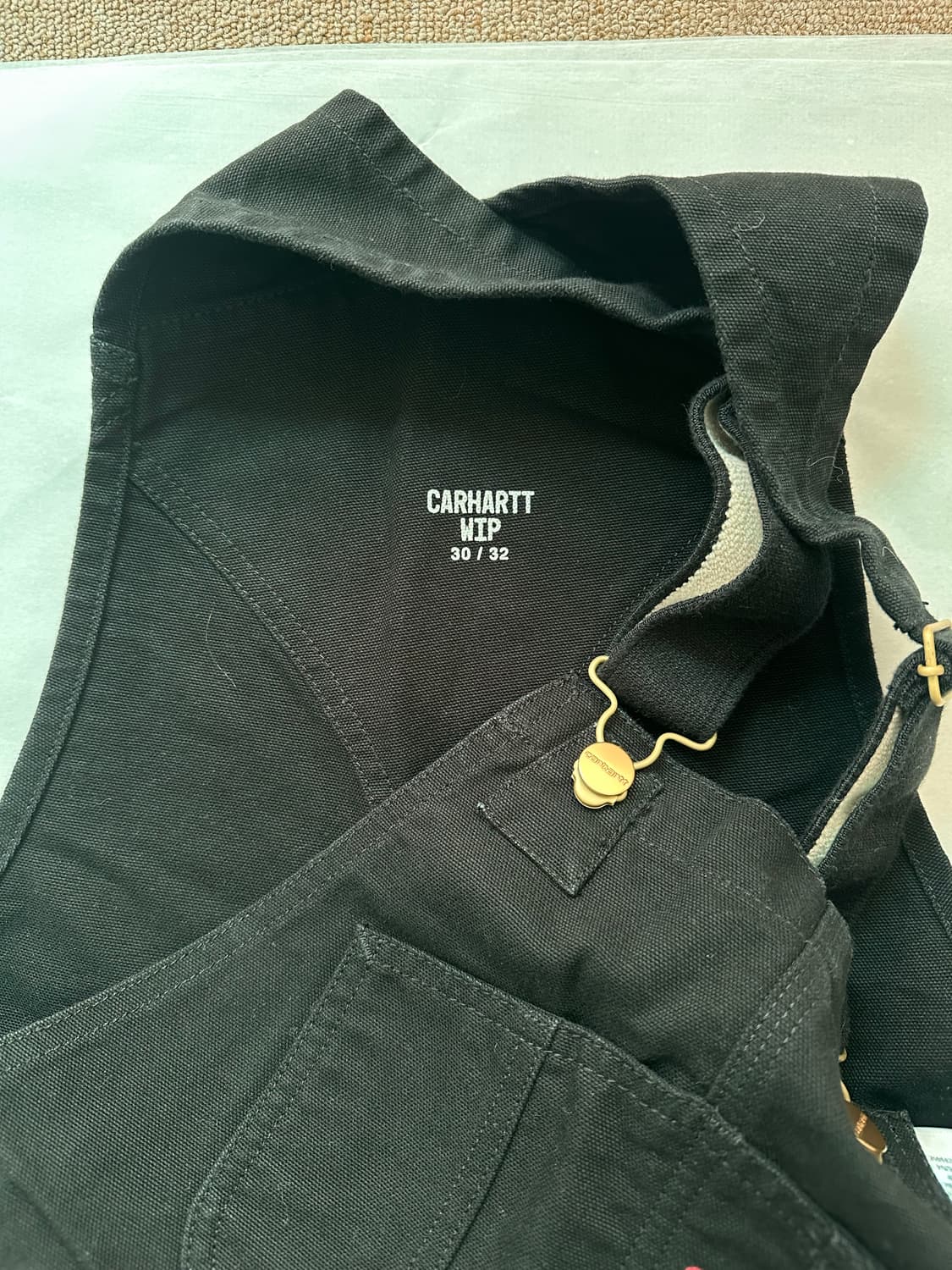 CARHARTT WIP 칼하트 블랙 오버롤 30/32 상품이미지3