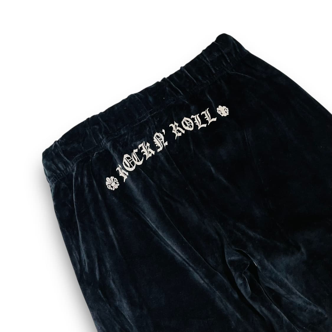펑크 Rock N' Roll 로즈 스컬 베이스 벨루어 트랙팬츠 상품이미지5