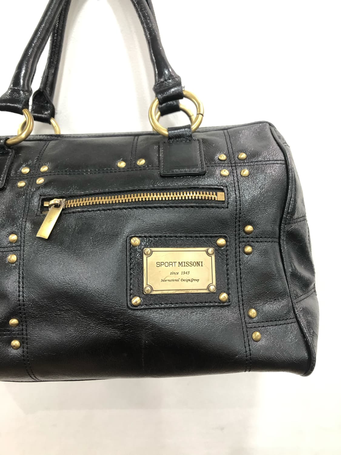 MISSONI black stud leather boston bag 상품이미지3