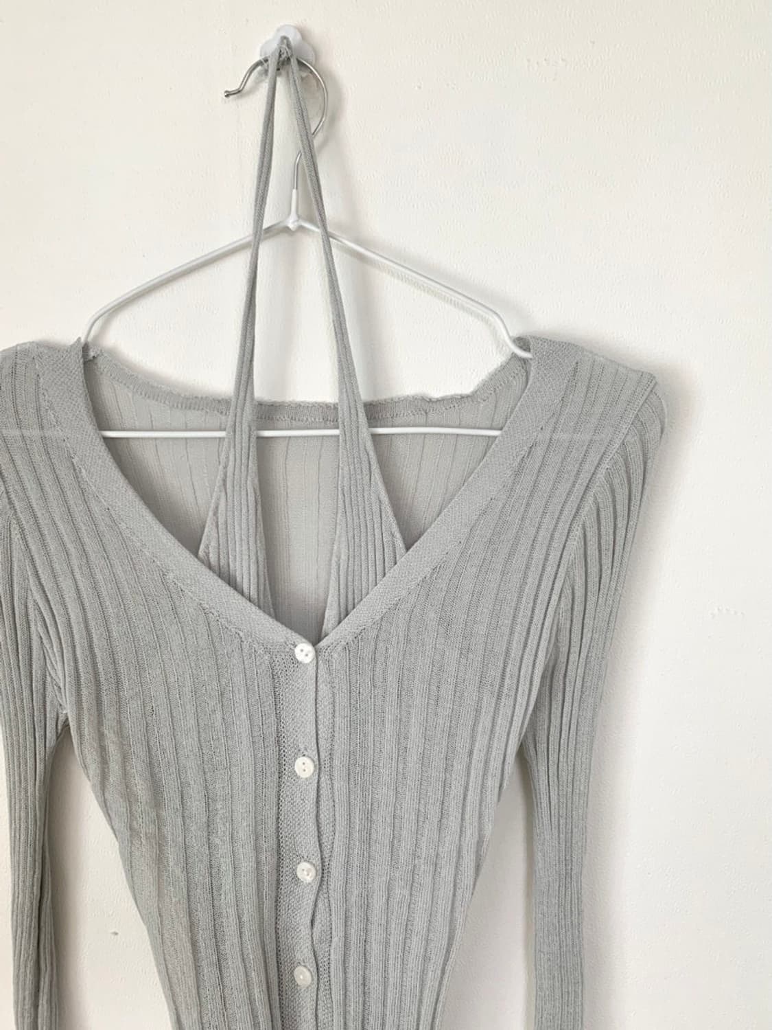 옷속무 홀터 골지가디건 상품이미지2