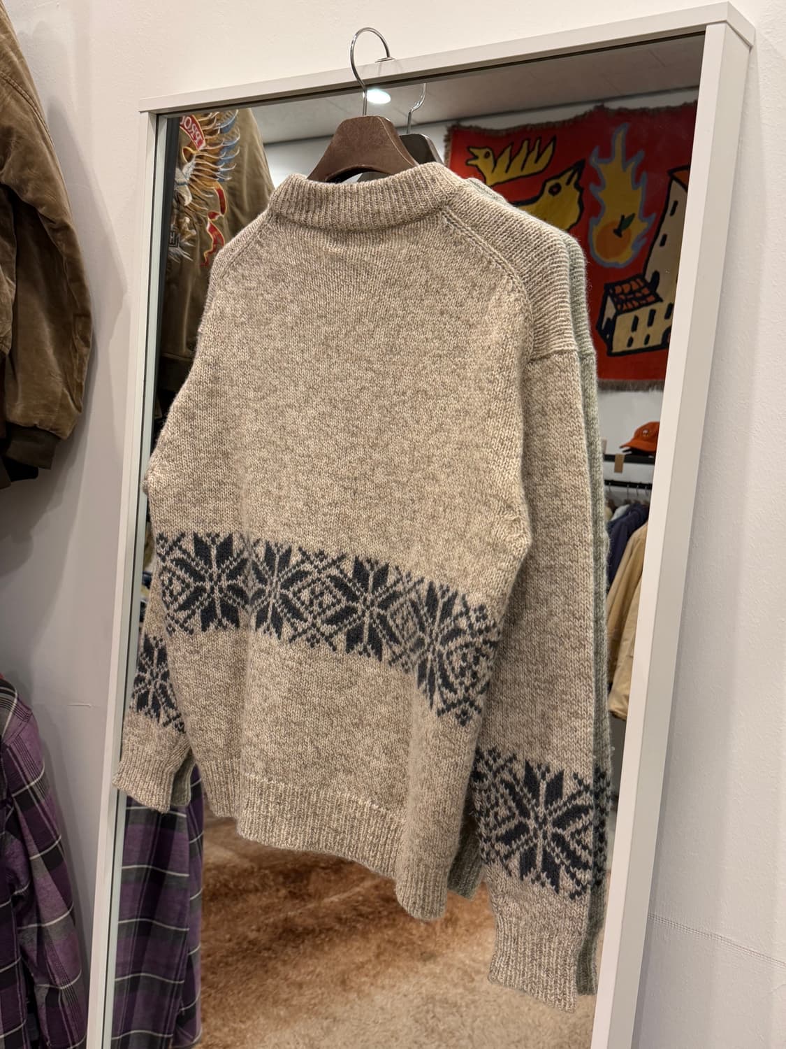 Vtg 빈티지 노르딕 울 니트 상품이미지4