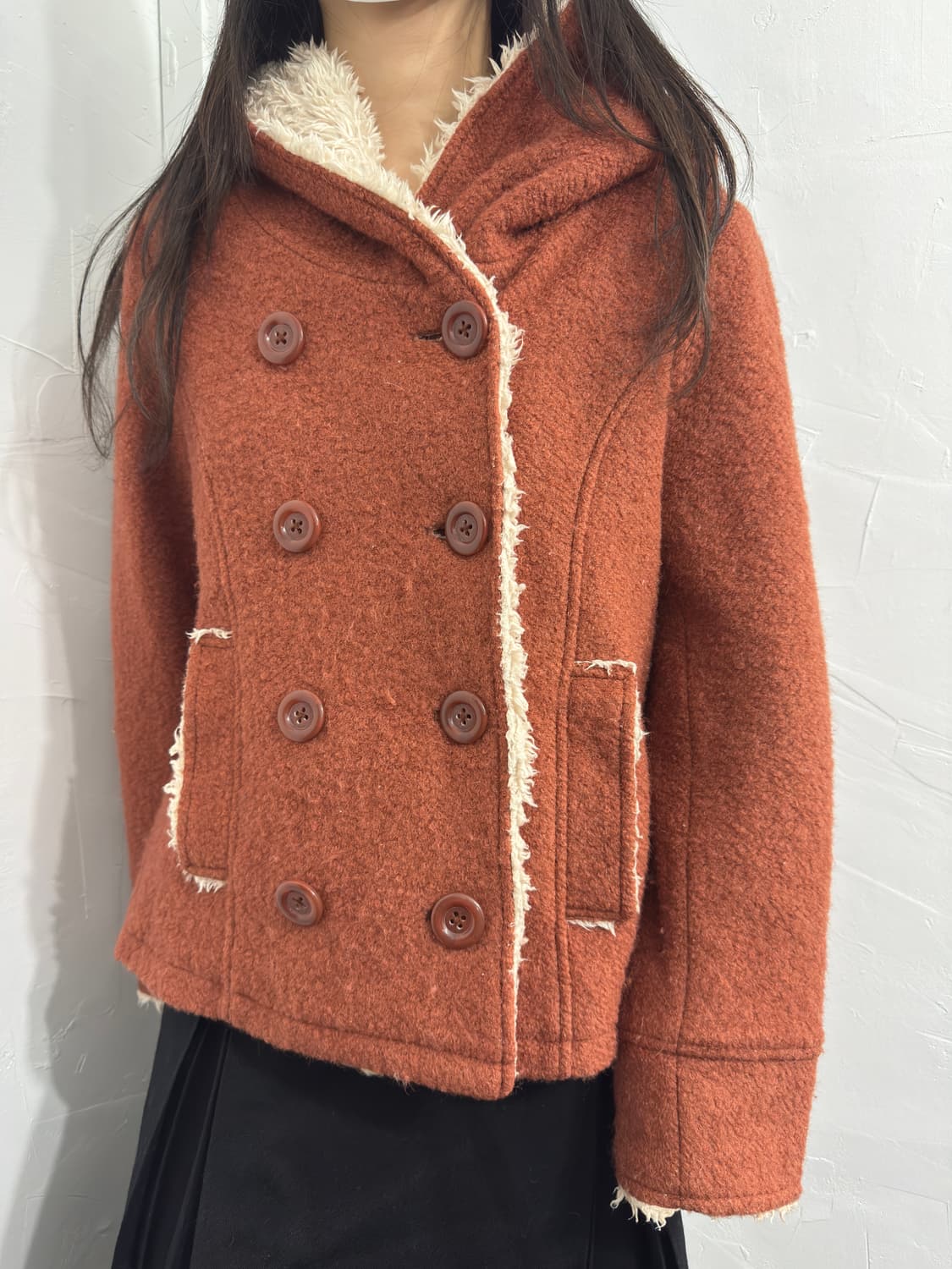 orange hood wool jacket 상품이미지3