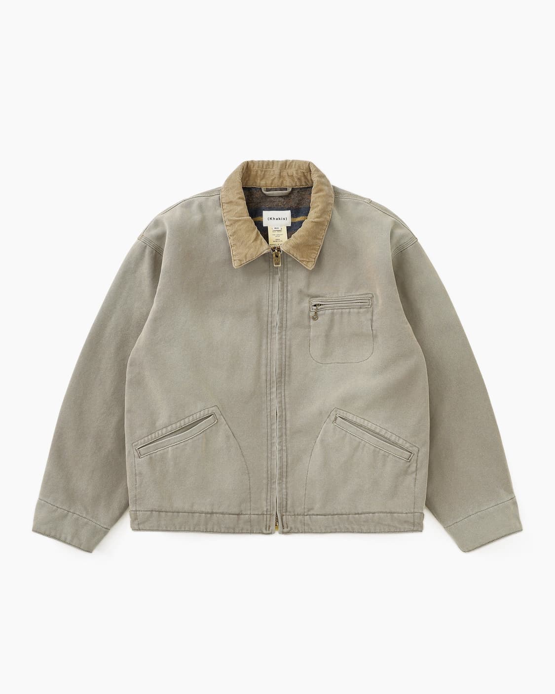 카키스 디스트레스드 덕자켓 그레이 L 상품이미지1