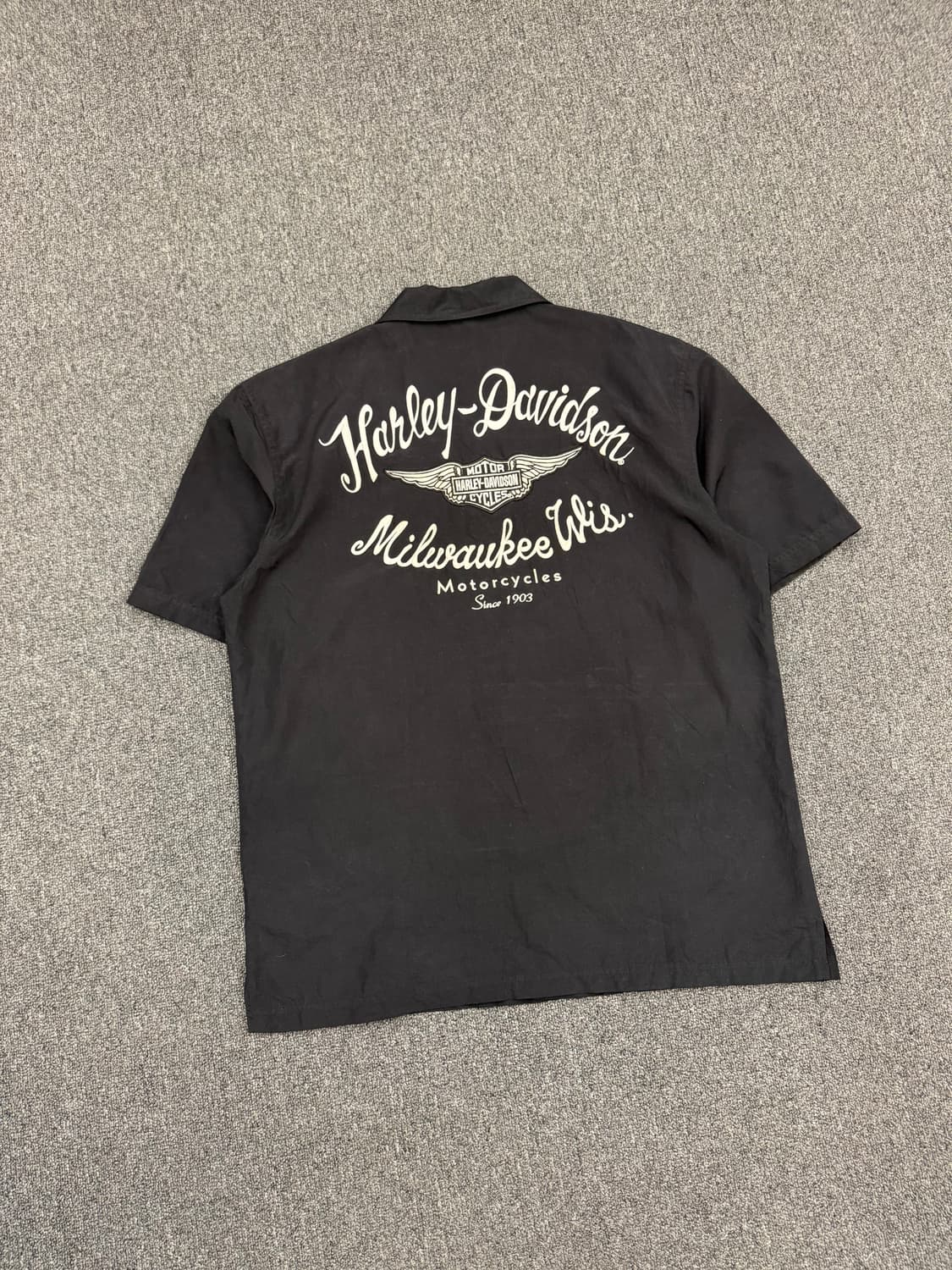 L)할리데이비슨 빈티지 자수 반팔셔츠 상품이미지7
