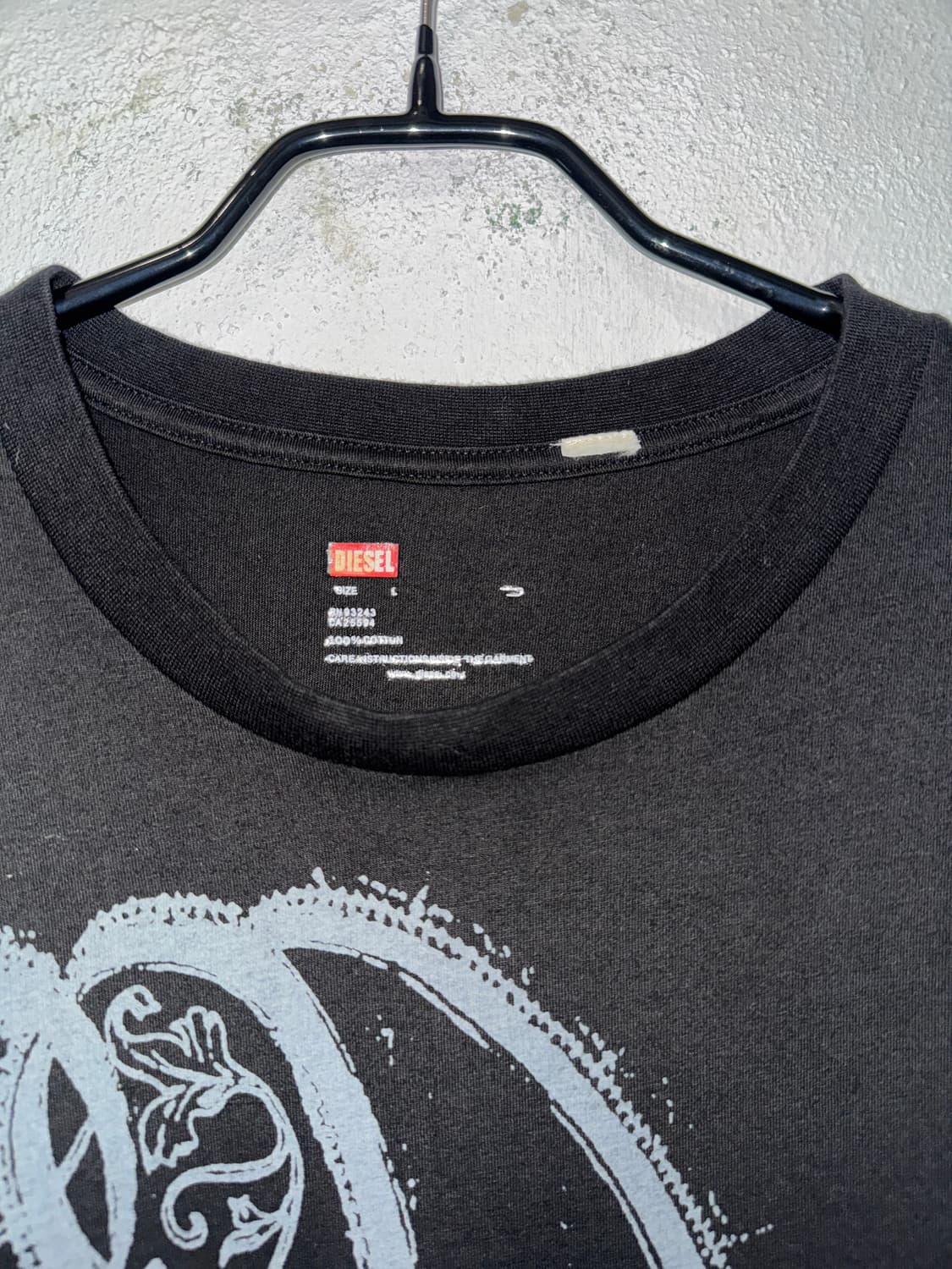 디젤 블랙 프린팅 반팔 티셔츠 상품이미지2