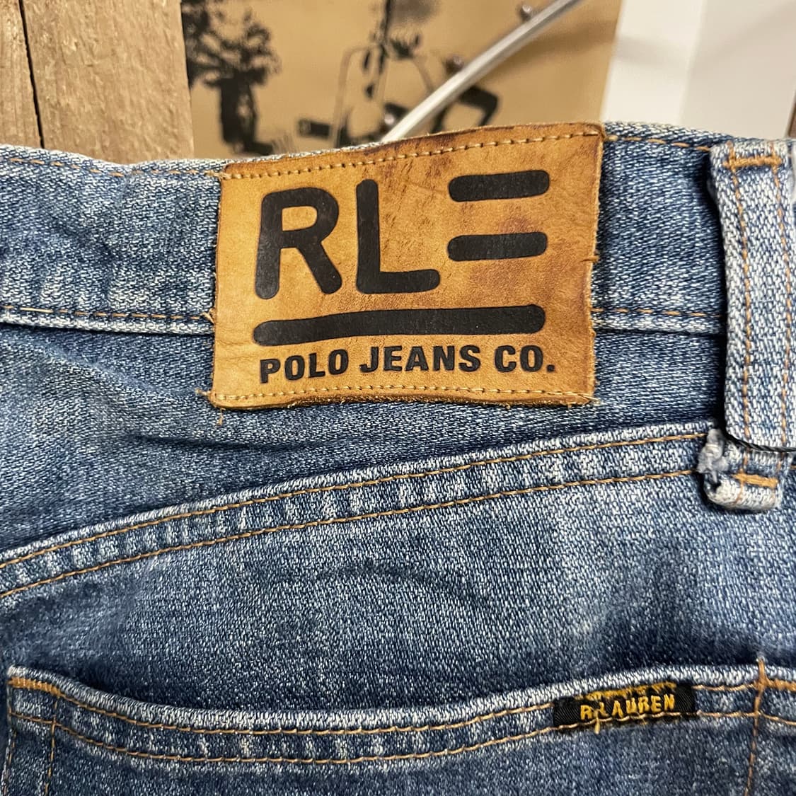 10s 폴로 진스 재팬 라인 RL 중청 데님 팬츠 상품이미지8
