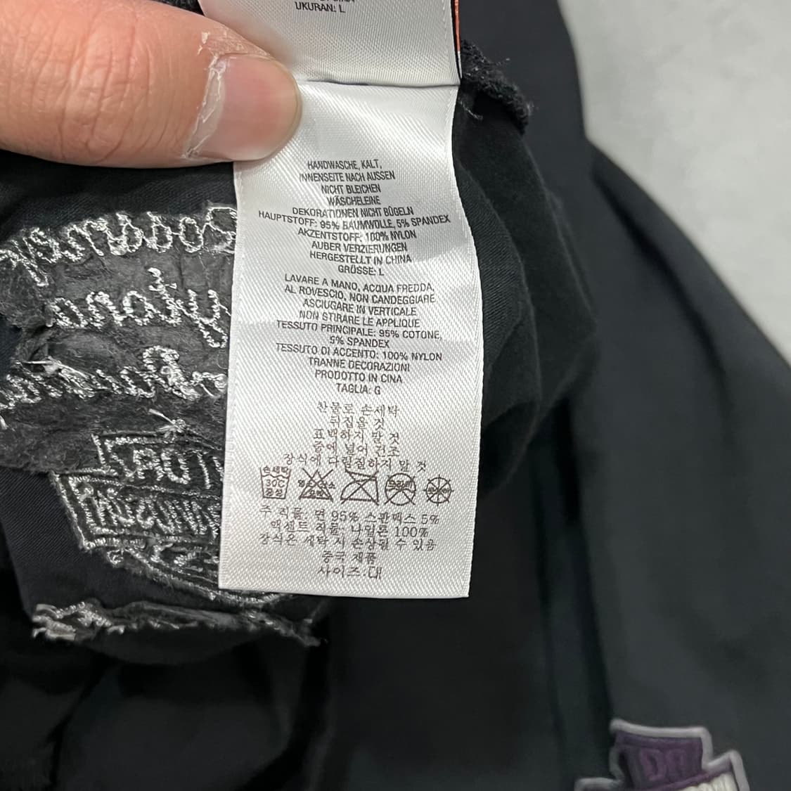  할리데이비슨 스컬 펀칭 긴팔티 y15134 상품이미지9