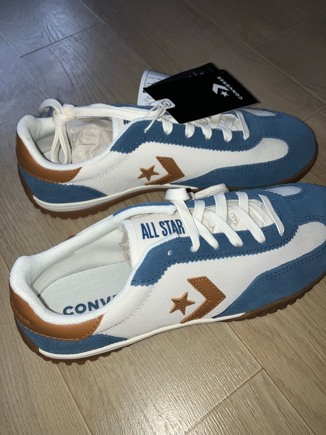 컨버스 런스타 트레이너 화이트블루 240 상품이미지1