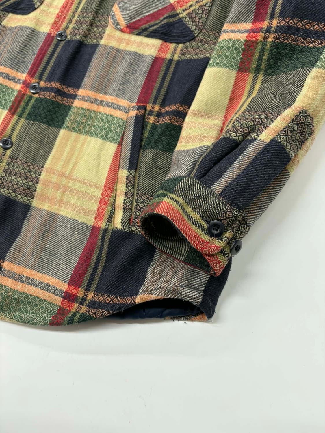 [105] 리 90s 울 패턴 누빔 셔츠 자켓 상품이미지6