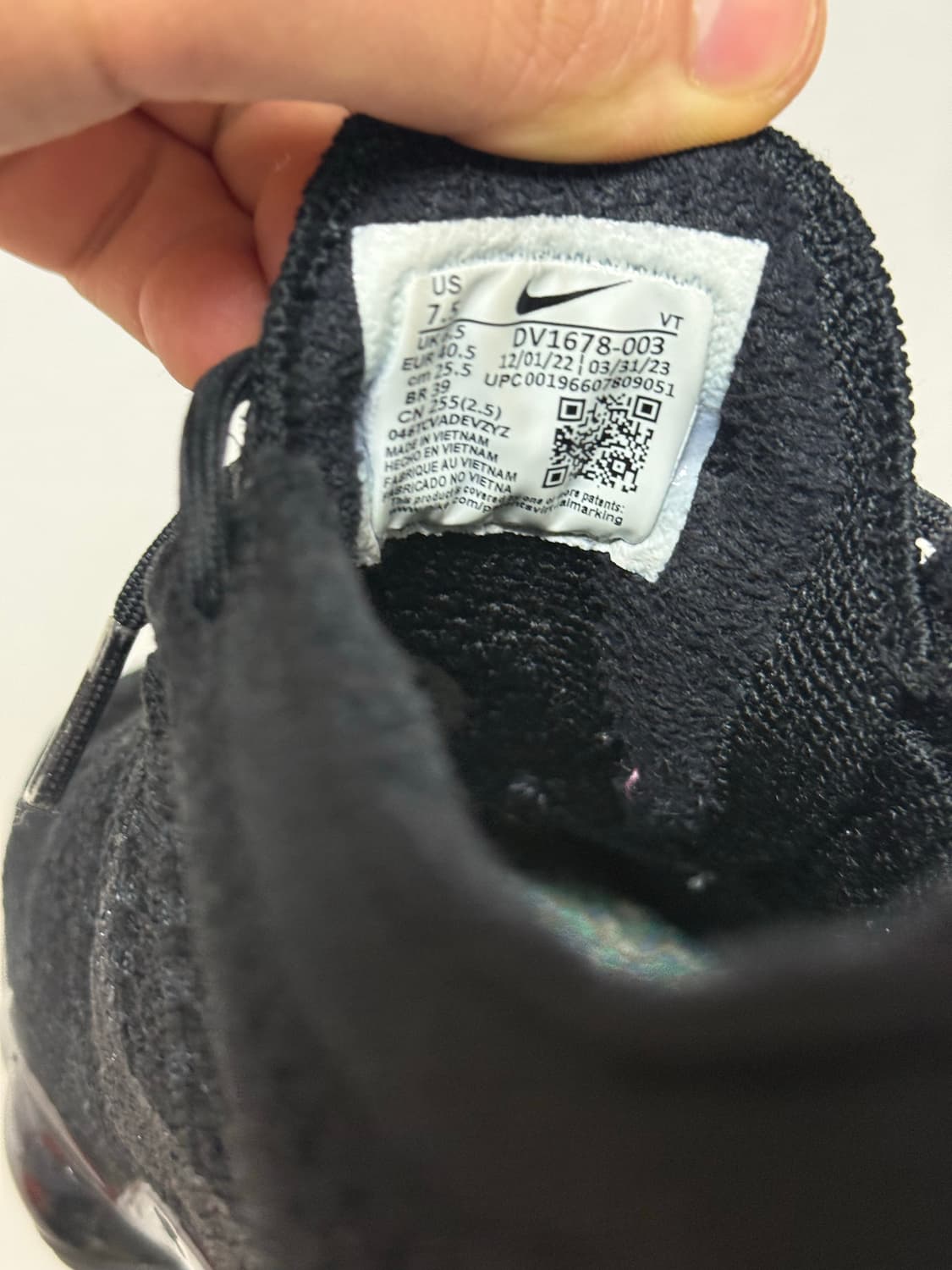 나이키 에어 베이퍼맥스 2023 플라이니트 트리플 블랙 상품이미지4