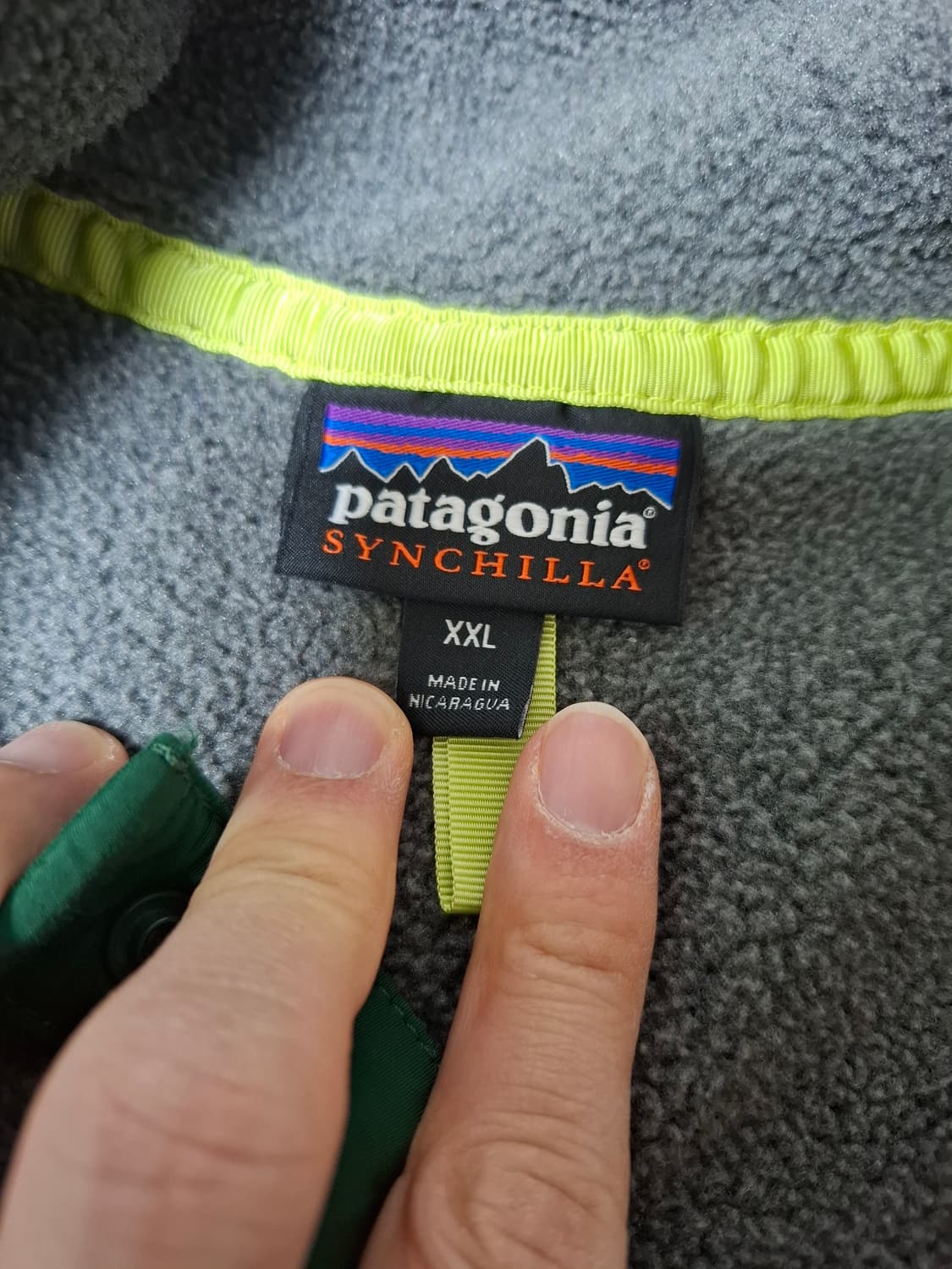 2XL 파타고니아 신칠라 회색 플리스 풀오버 상품이미지3