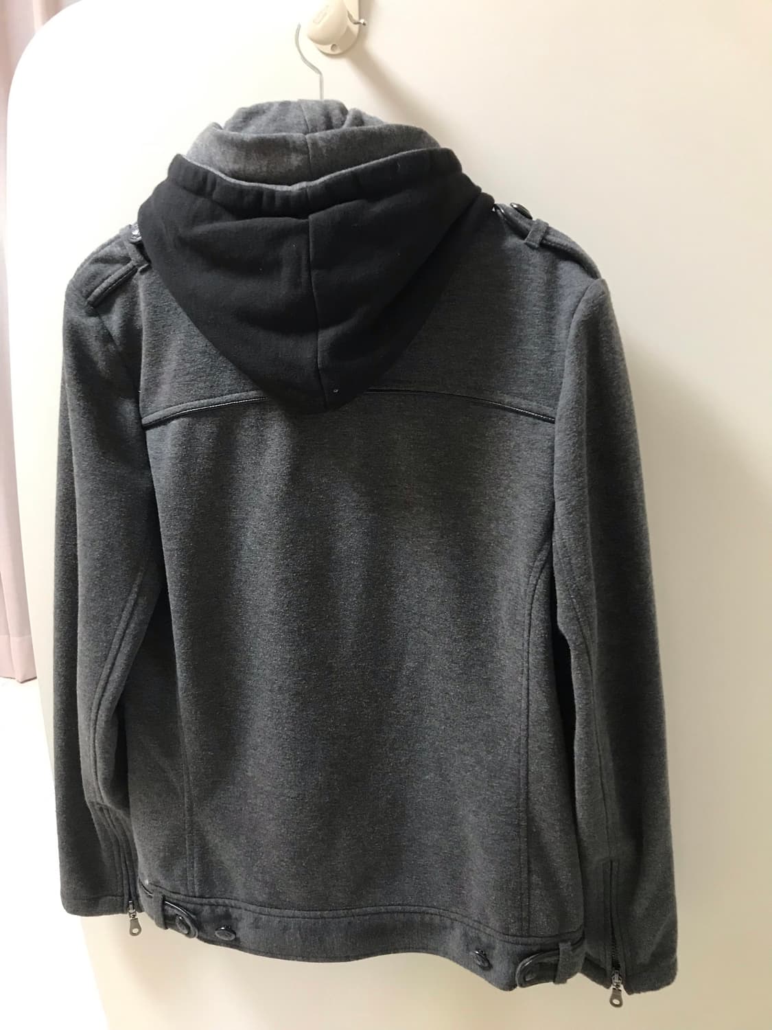 사선지퍼 나폴레옹 후드 코트 자켓 상품이미지6