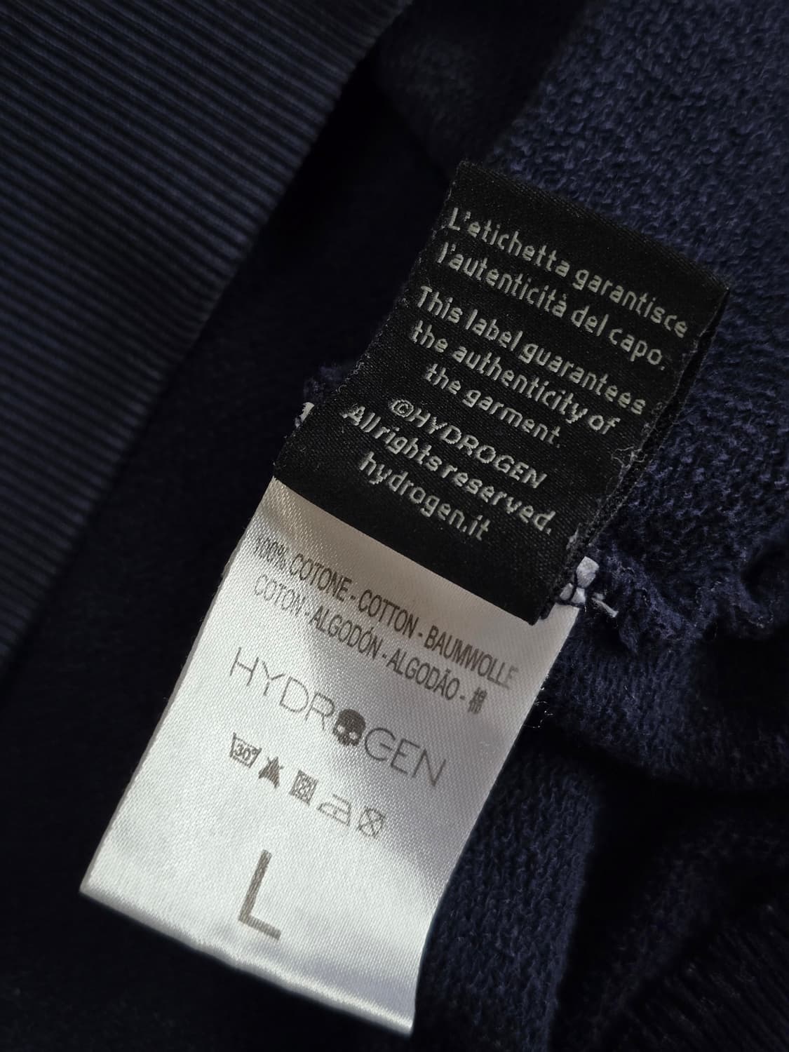 하이드로겐 해골 패치 후드 집업 네이비 L 상품이미지8