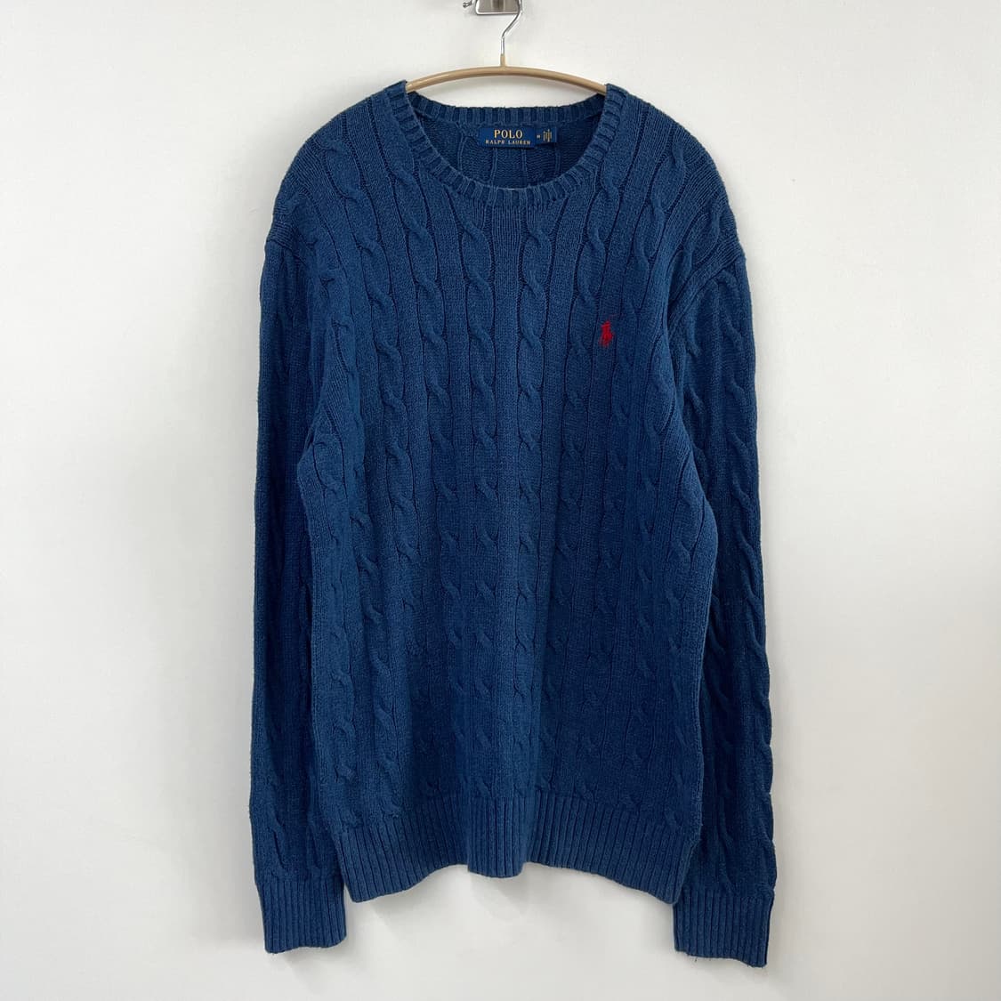 폴로 랄프로렌 블루 케이블 꽈배기 니트 상품이미지2