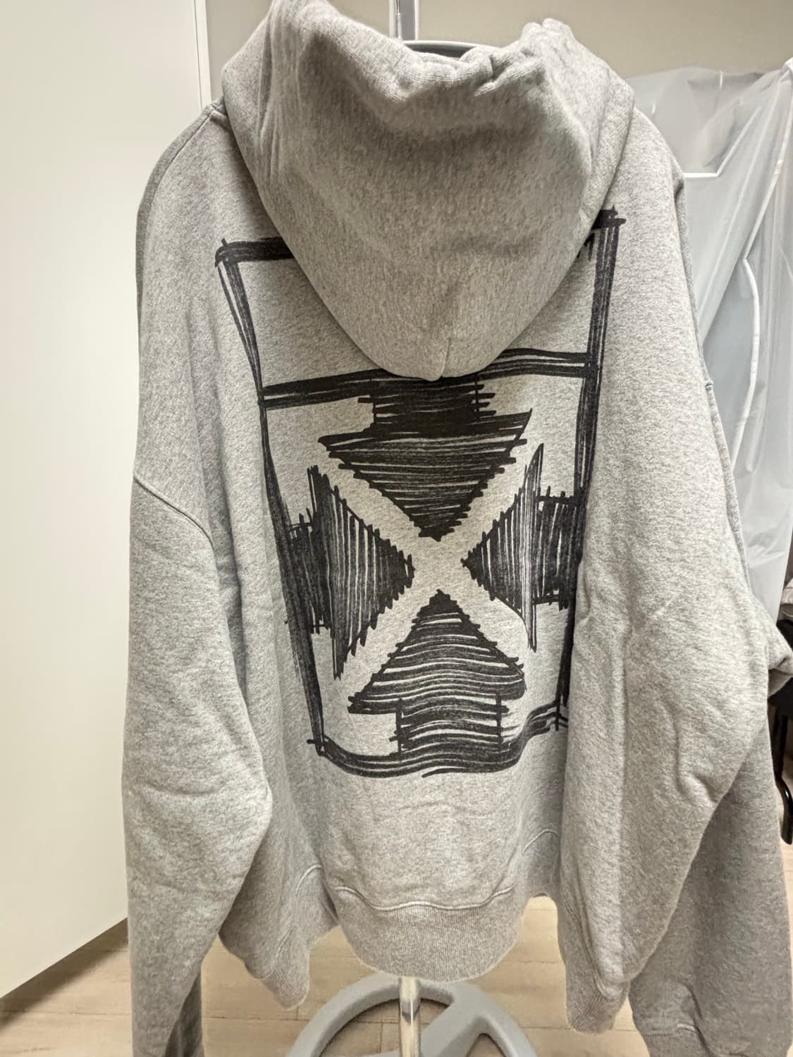 (XL) 오프화이트 off white 네거티브 마크 후드티 상품이미지7