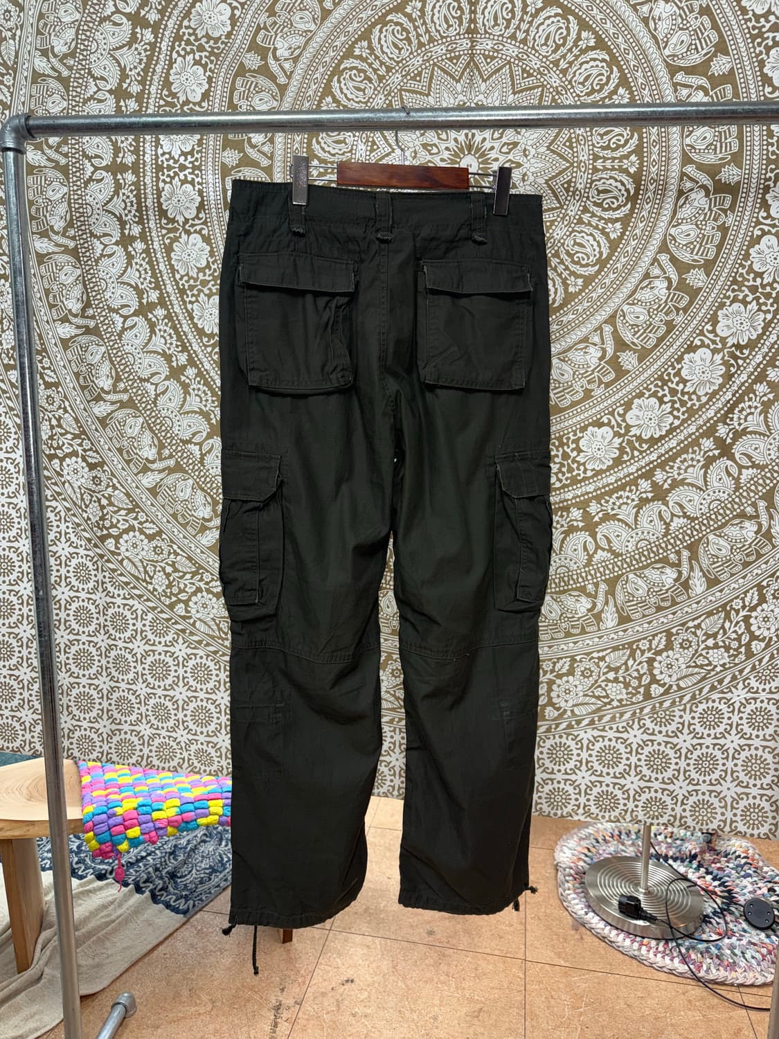 빈티지 카키 카고팬츠  상품이미지5
