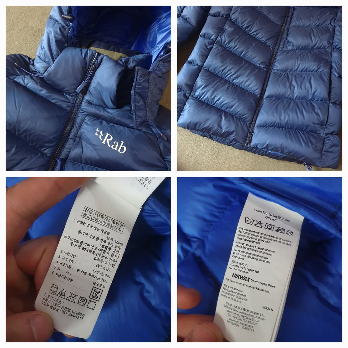 rab 여성 액시언 프로 자켓 패딩 우모복 S 상품이미지7