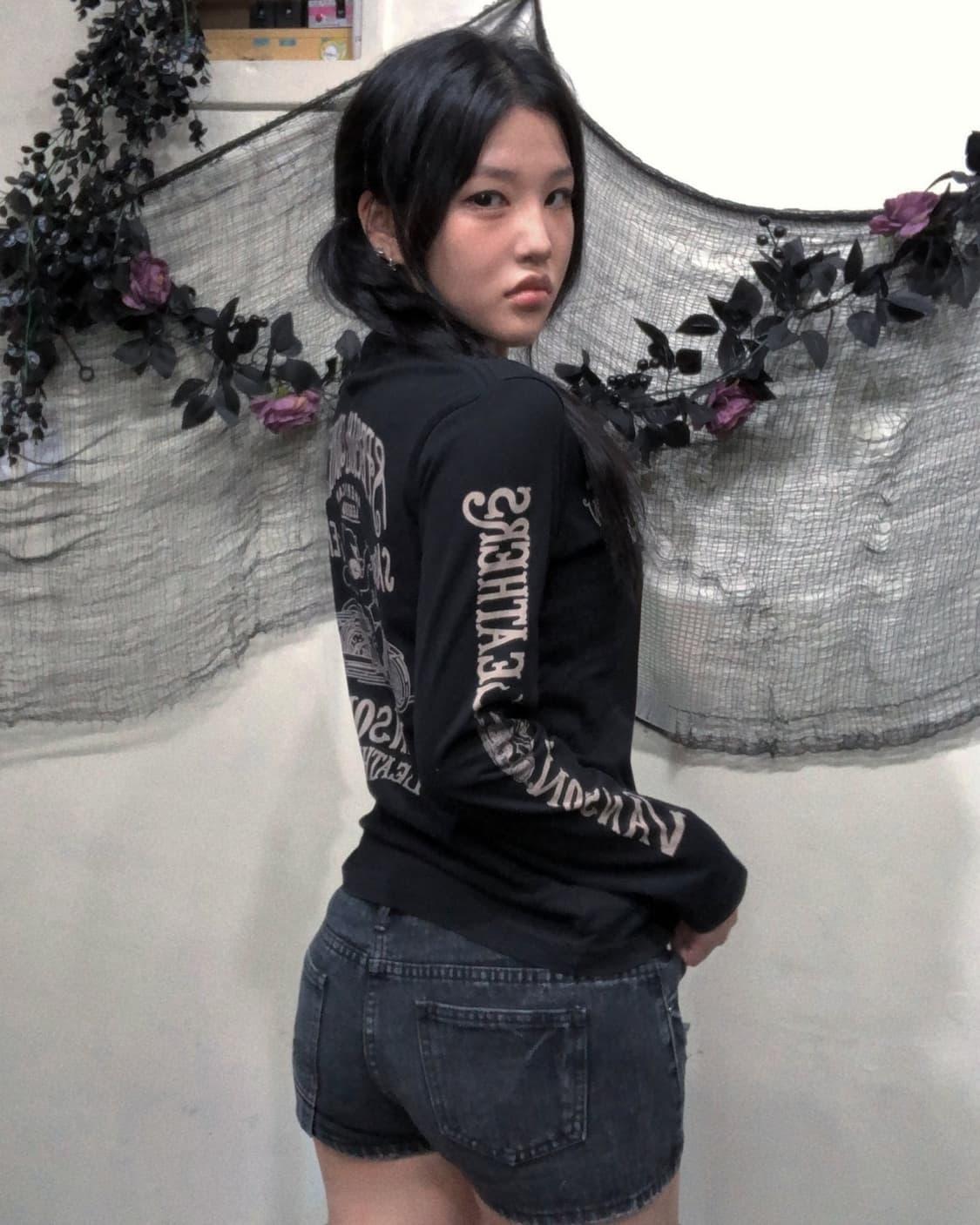 벤슨 레터링 필릭스 오토바이 자수 롱 슬리브  상품이미지2