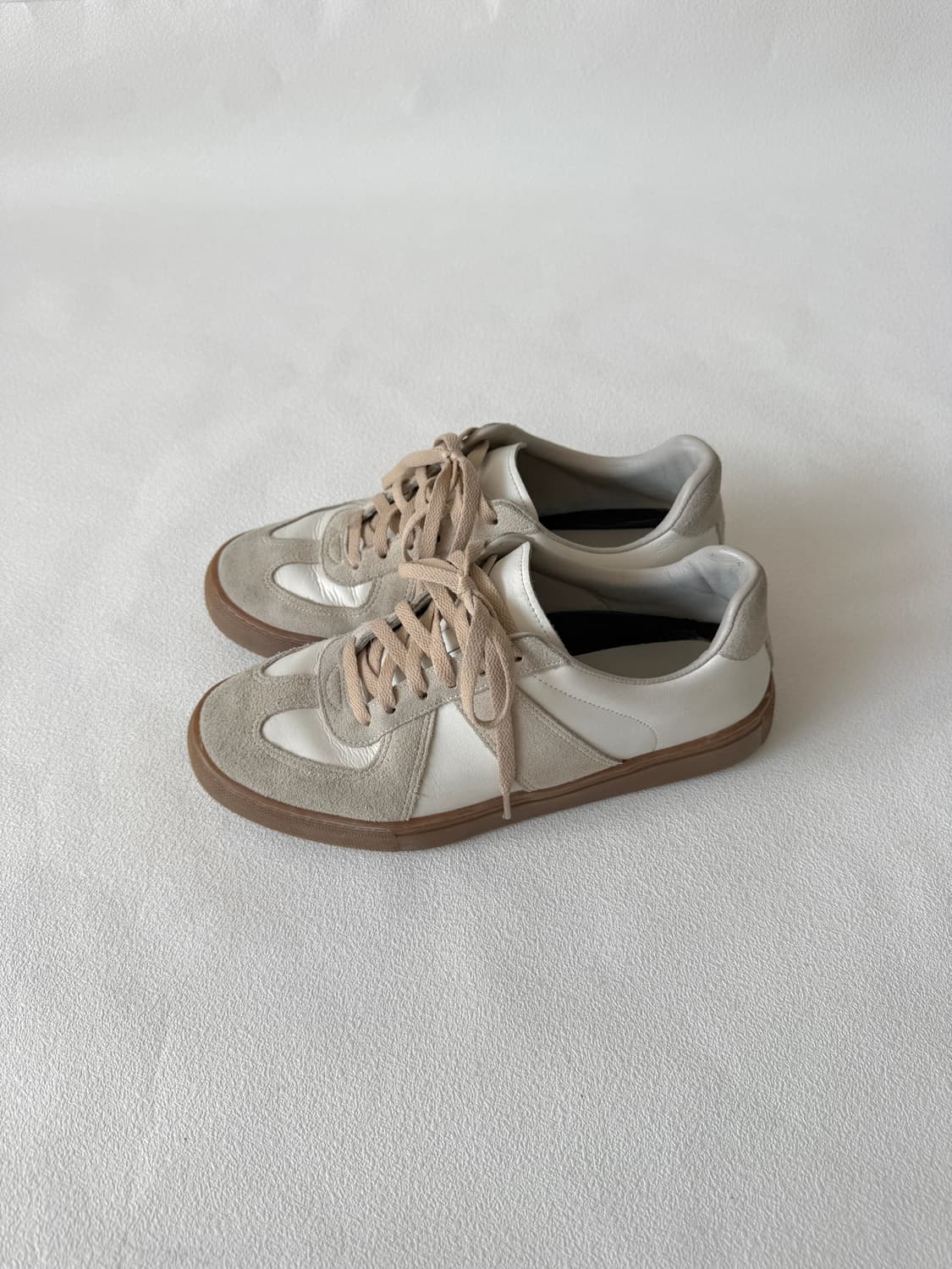 [255]Pre owned 레더&스웨이드 독일군 스니커즈 상품이미지2