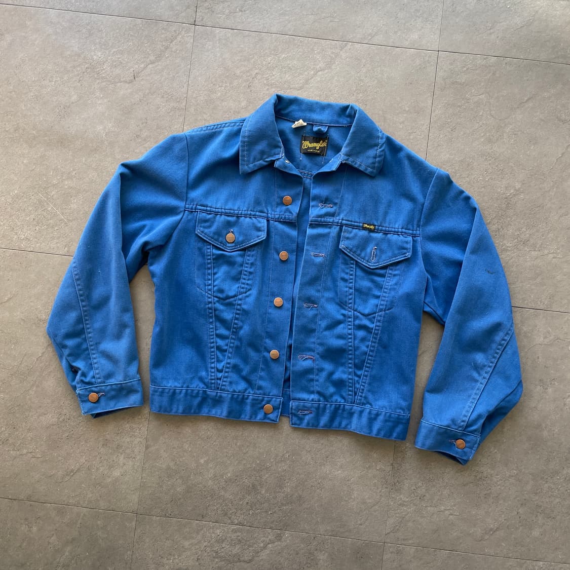 1970s Wrangler 랭글러 코튼 인디고 트러커 상품이미지2