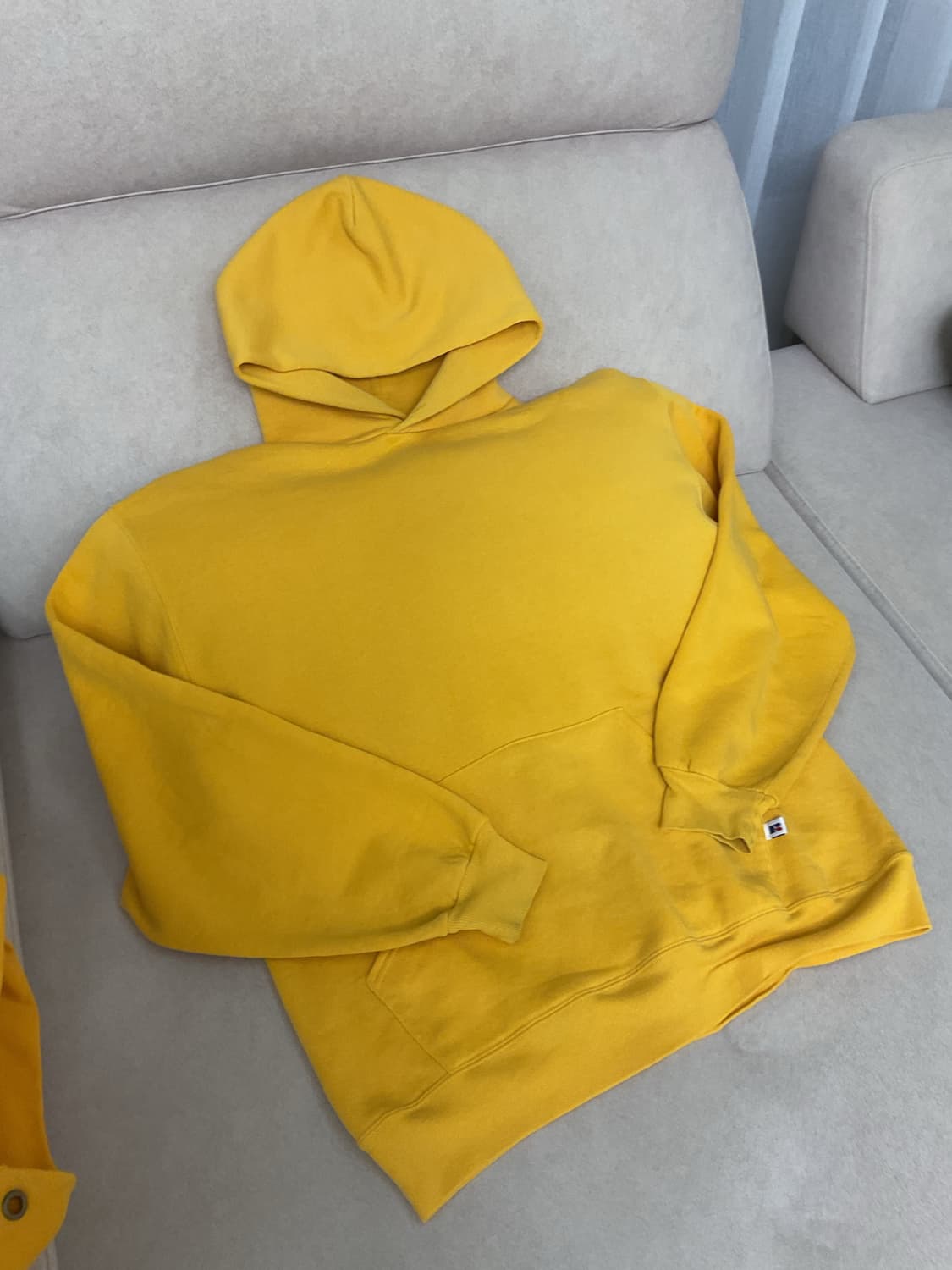 90s Russell yellow hoodie 상품이미지1