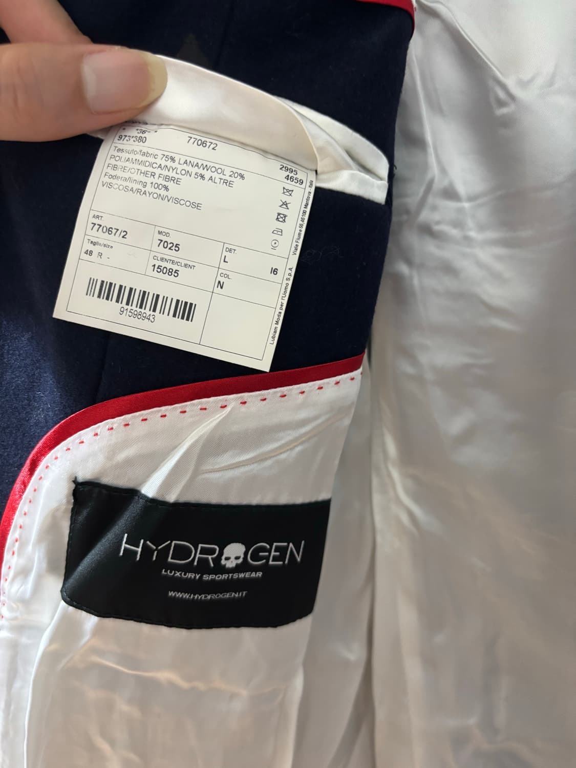 루이지비앙키만토바x 하이드로겐 네이비 코트 상품이미지5