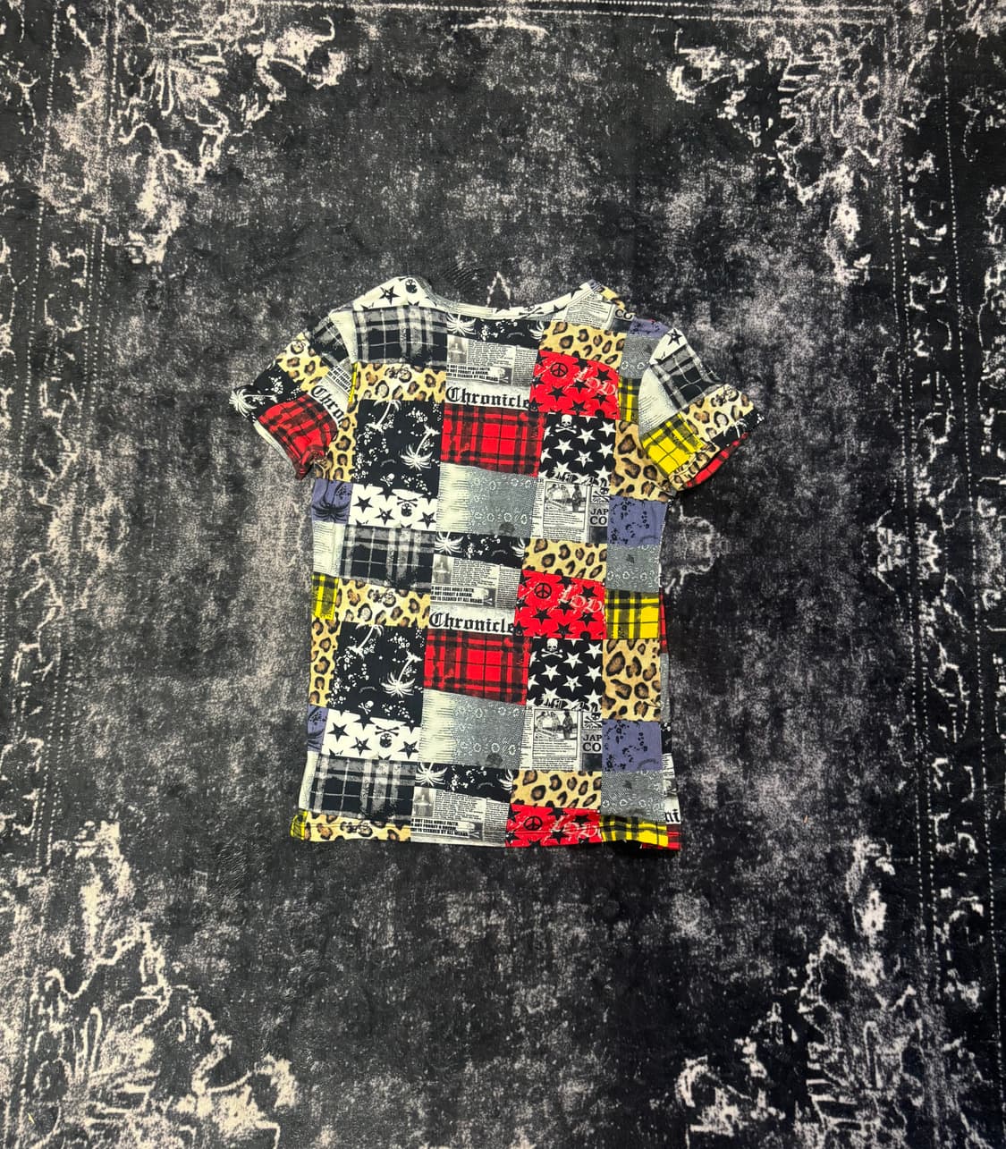 Roen 00s Patchwork Design T-Shirt 상품이미지3