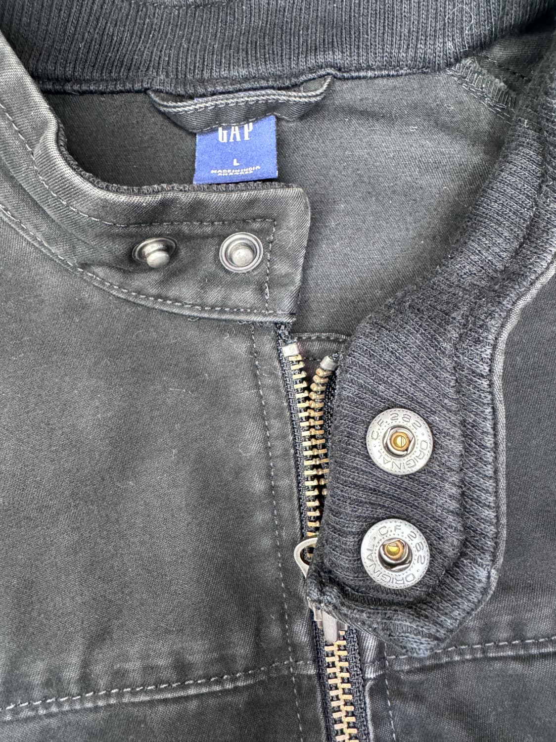 빈티지 90s 올드갭 갭 GAP 코튼 바이커 자켓 L 상품이미지4