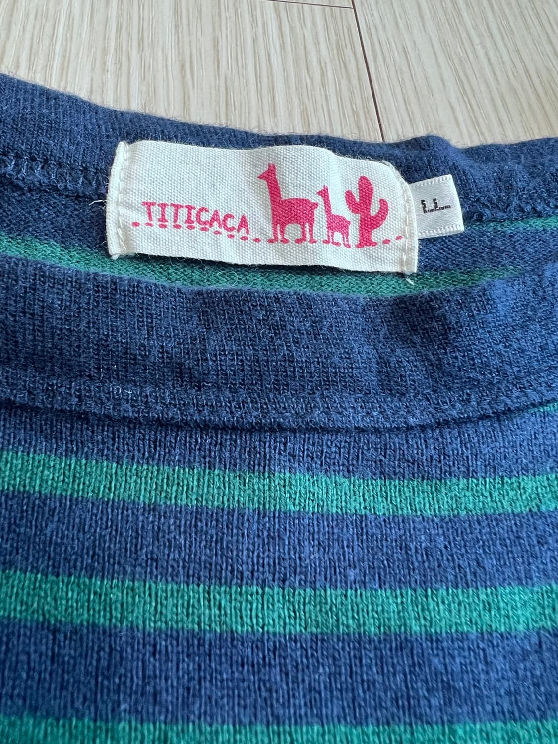 티티카카 패치워크 스트라이프 티셔츠 상품이미지5