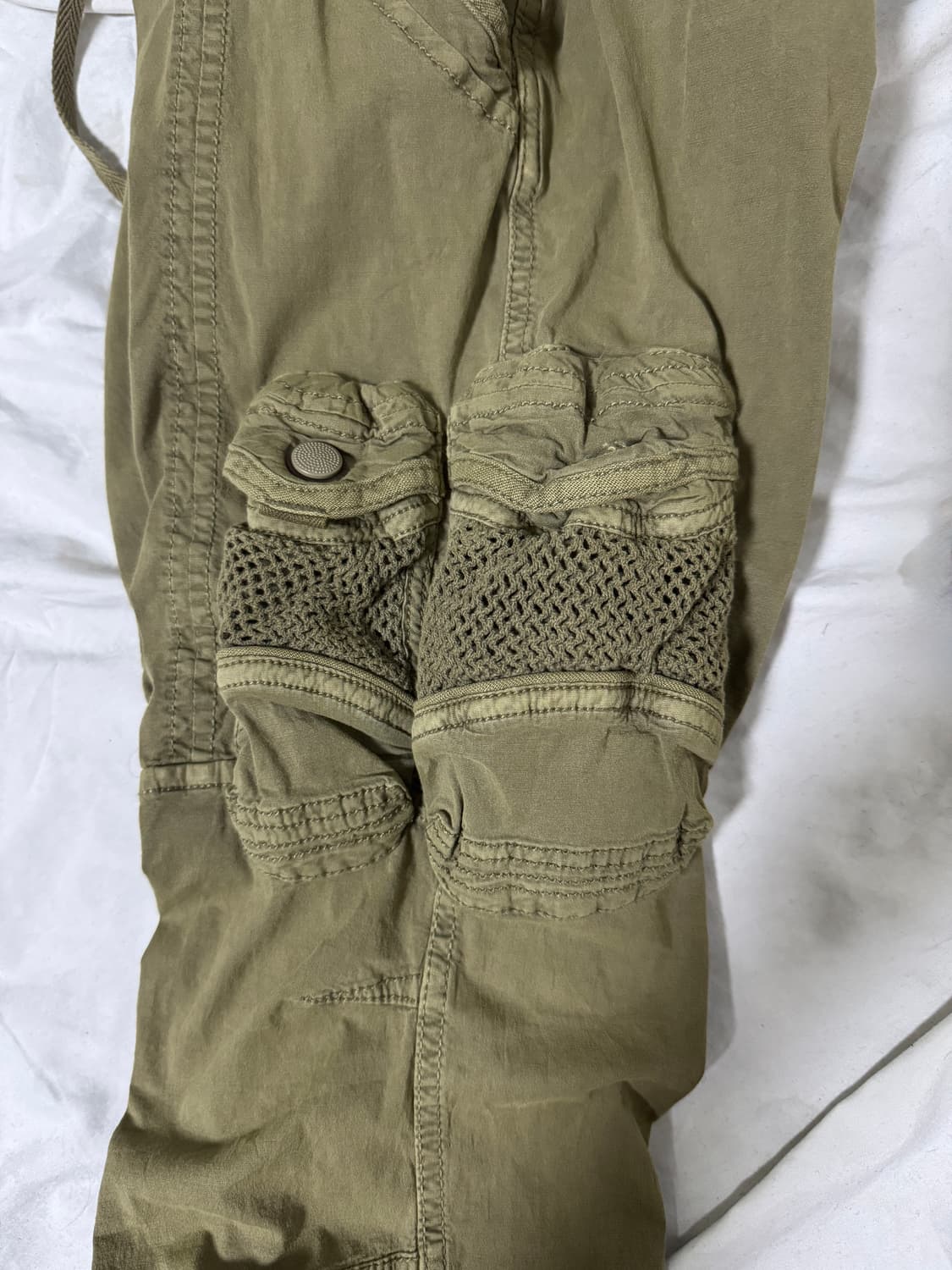 GOA 서스펜더 버튼 밴딩 카고 팬츠 y2k lgb 밀리터리 상품이미지4