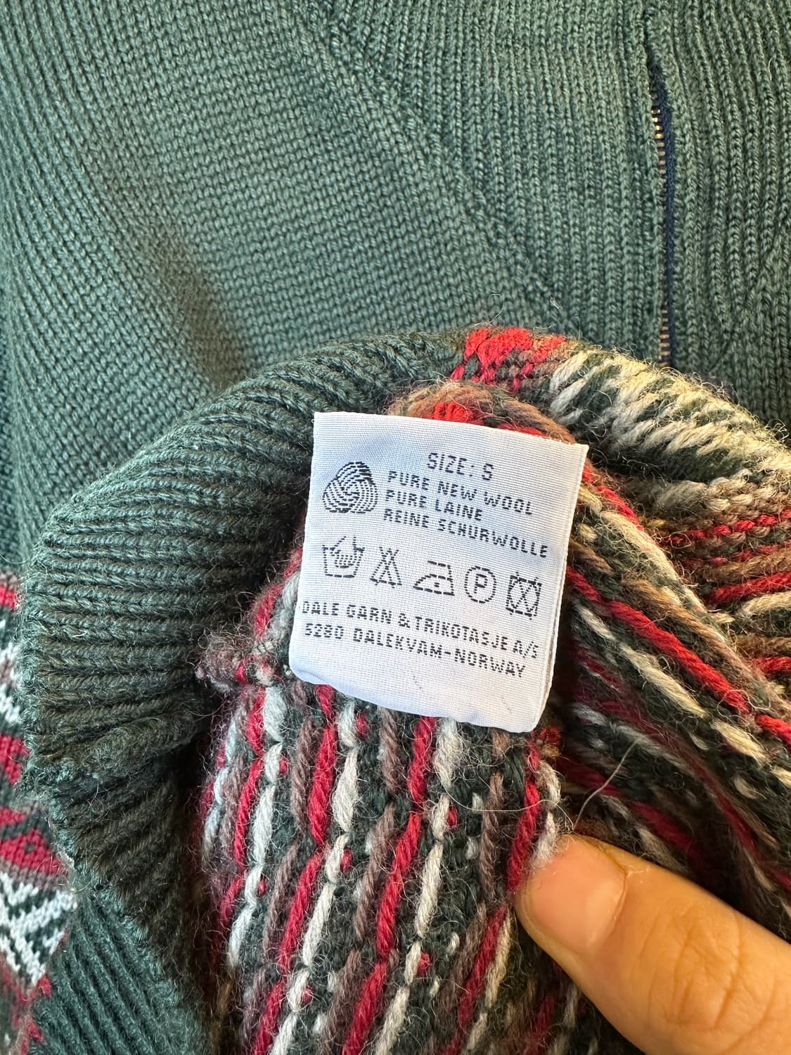 데일오브노르웨이 헤비 울 하프집 노르딕 스웨터 상품이미지8