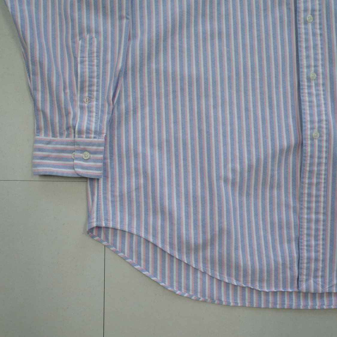 90s 폴로 야머스 옥스포드 버튼다운 셔츠 16.5 (멀티 스트라이프) 상품이미지4