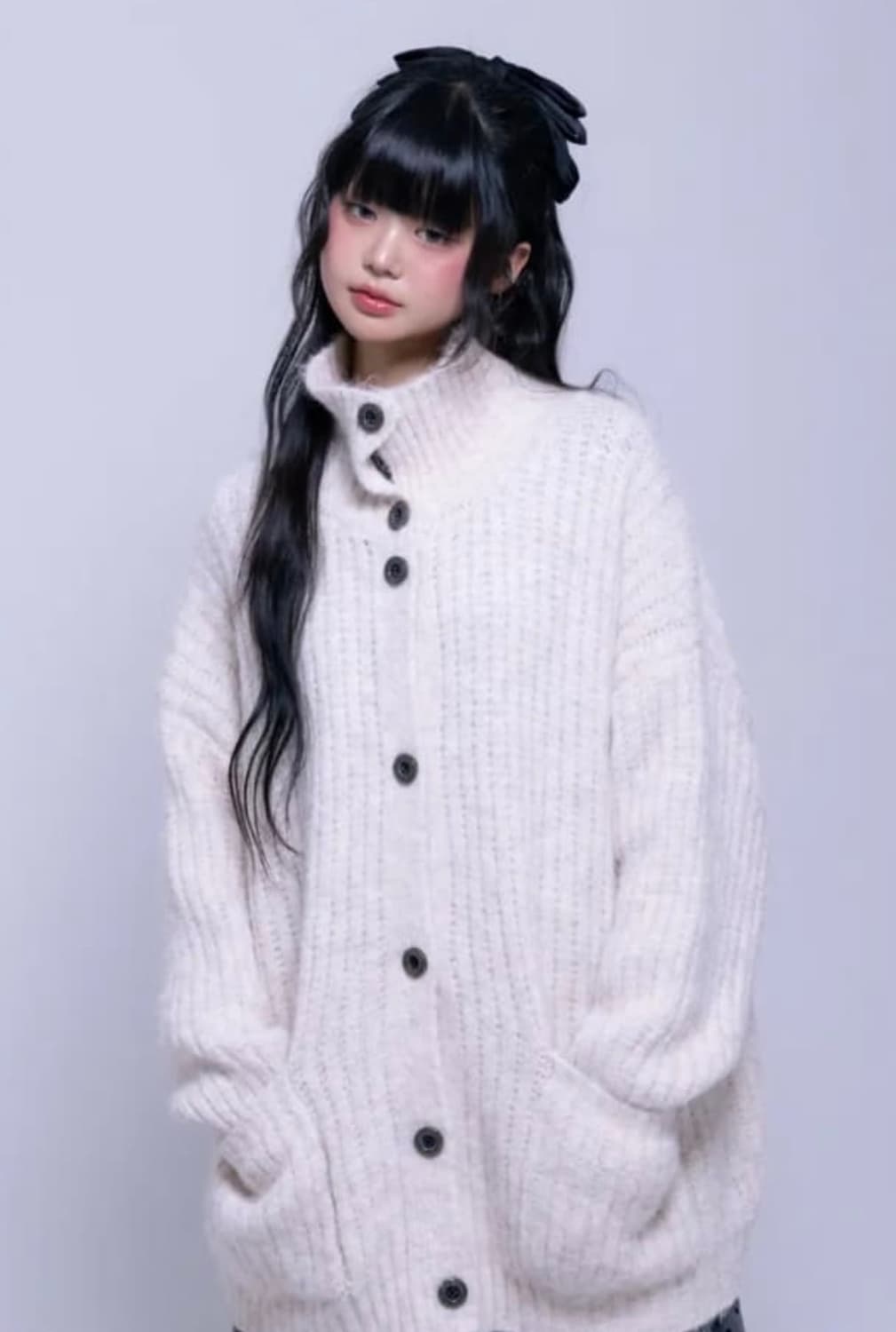 나이엔 하이넥 가디건 상품이미지2