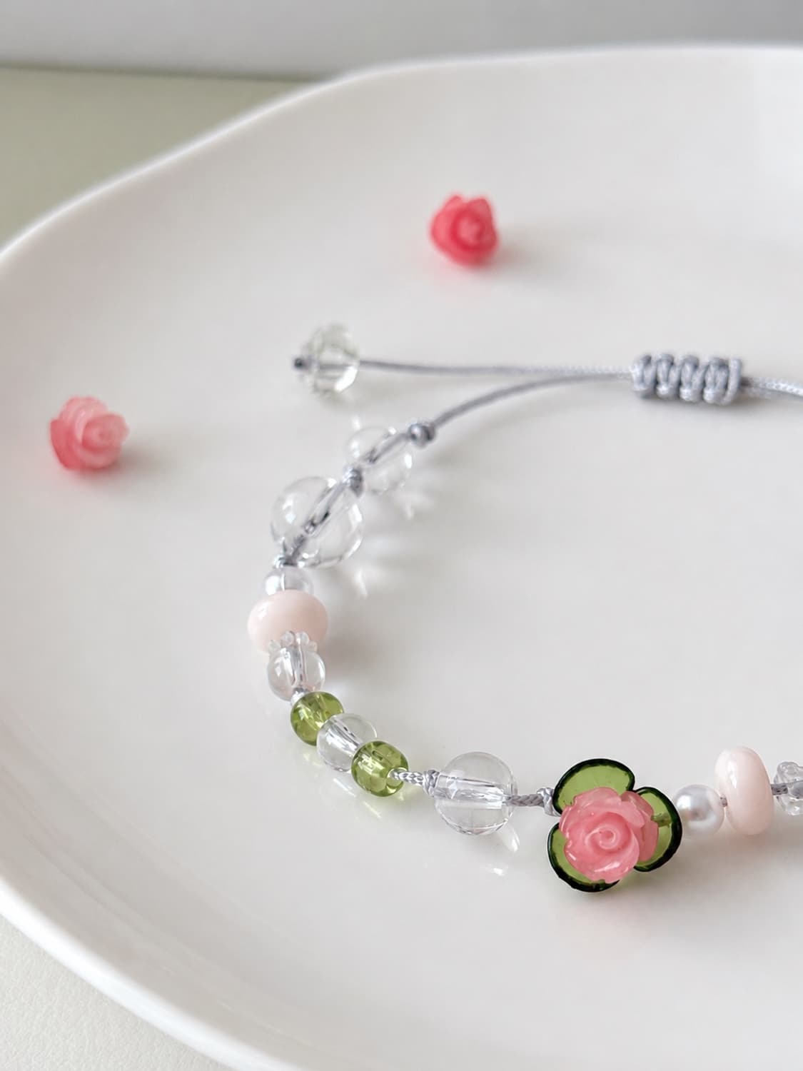 [made] 🌹로즈 챕터 비즈 매듭 팔찌 상품이미지2