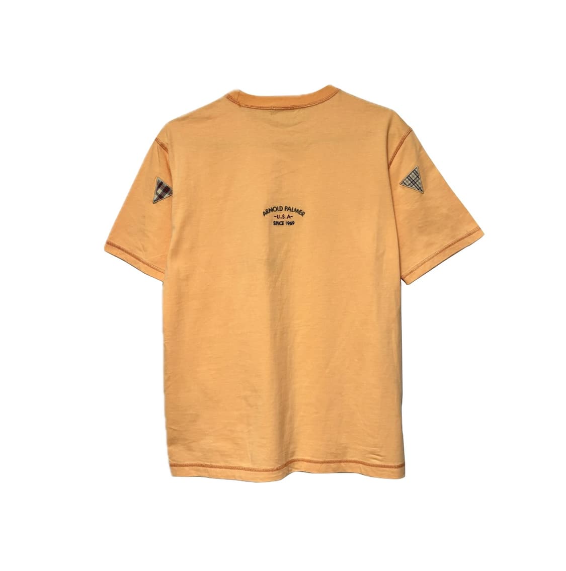 빈티지 자수 포인트 라이트 오렌지 반팔티 상품이미지2