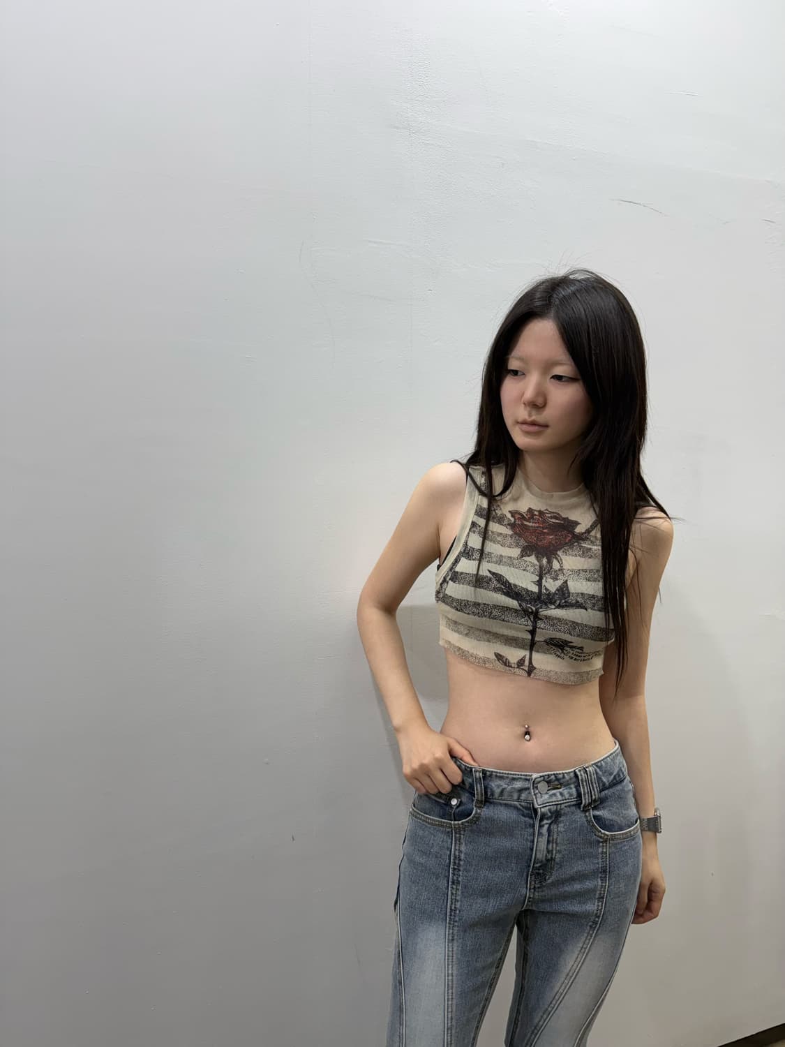 장 폴 고티에 25S/S 마리니에르 타투 크롭 슬리브리스 상품이미지5