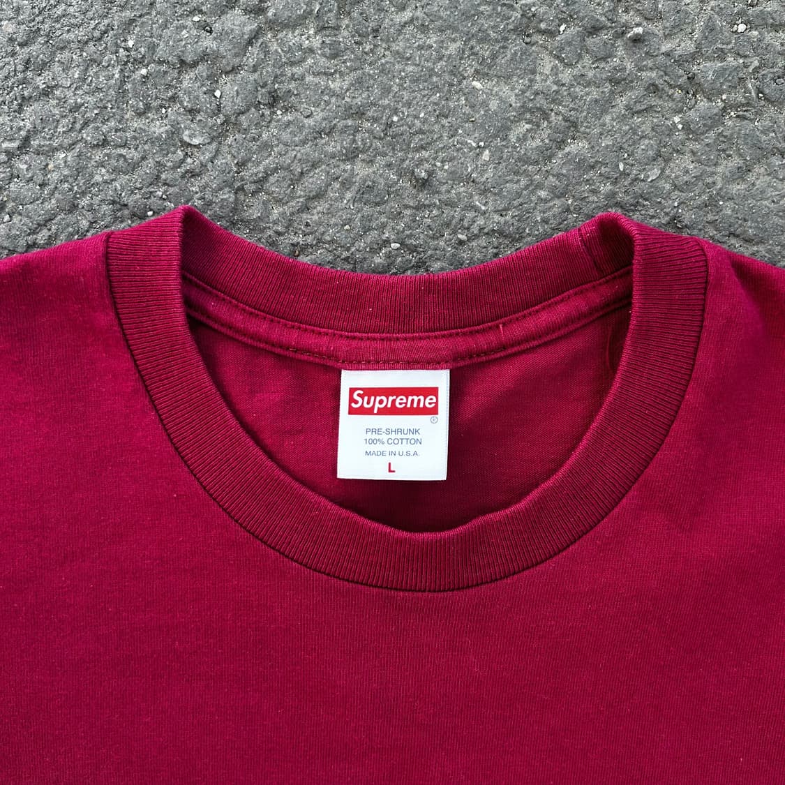슈프림 x 토이머신 피스트 티셔츠 버건디 L   상품이미지4