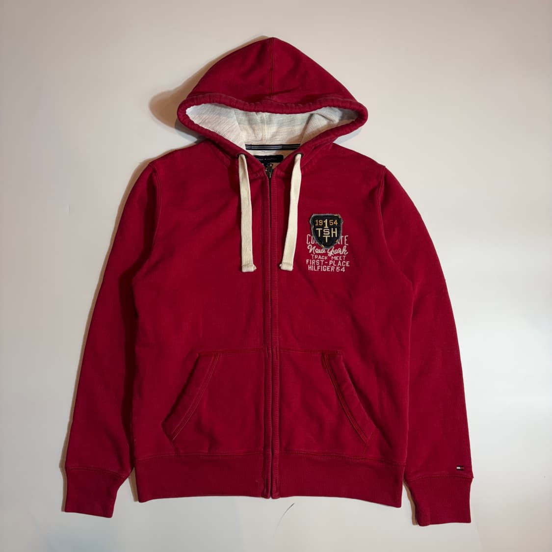 타미힐피거 레드 빈티지 후드집업 상품이미지1